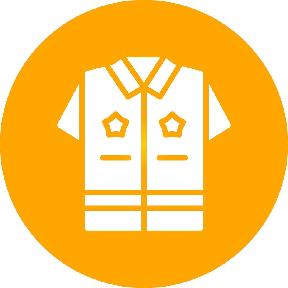 Police Uniform Creative Icon Design vector