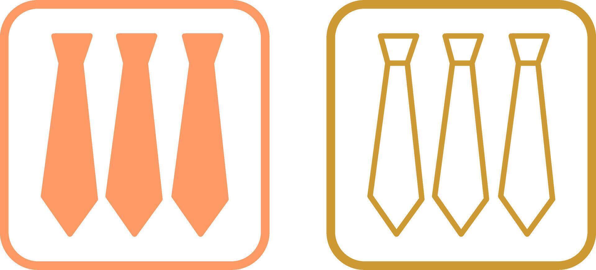 Three Ties Vector Icon