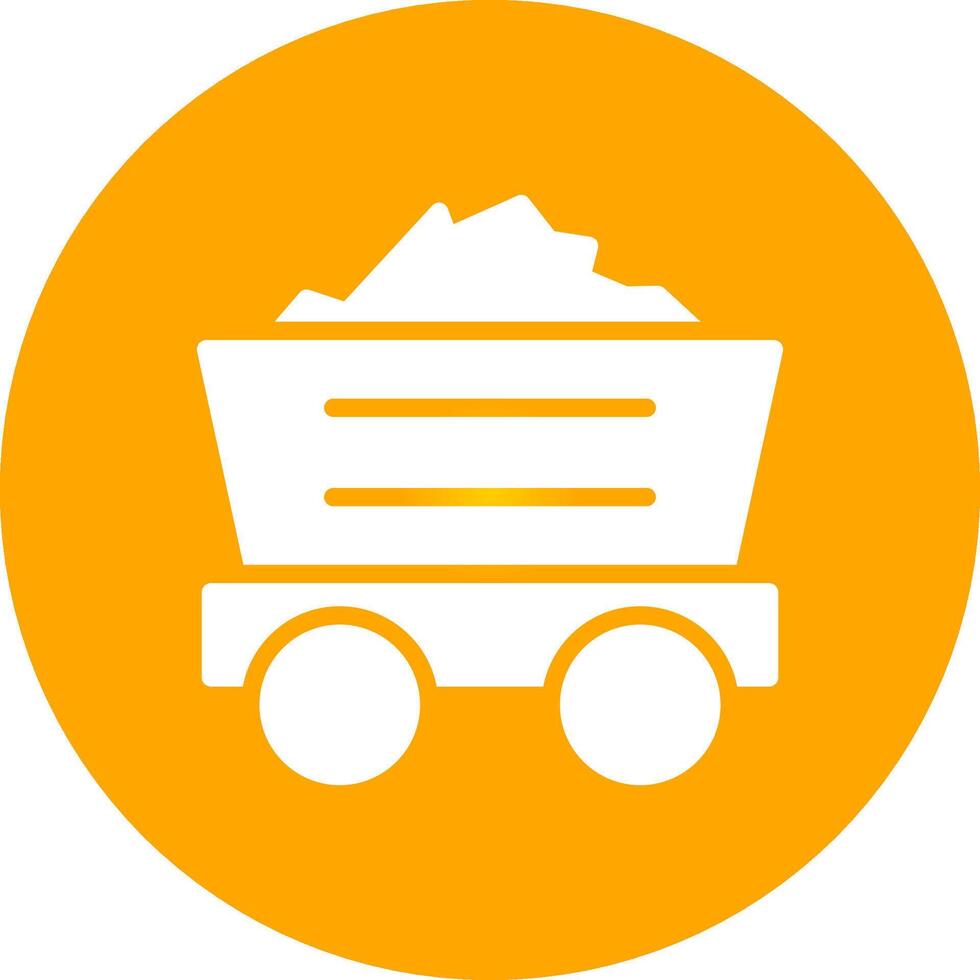 Mine Cart Creative Icon Design vector