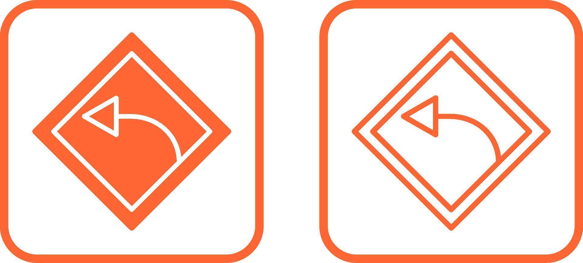 Left Turn Vector Icon