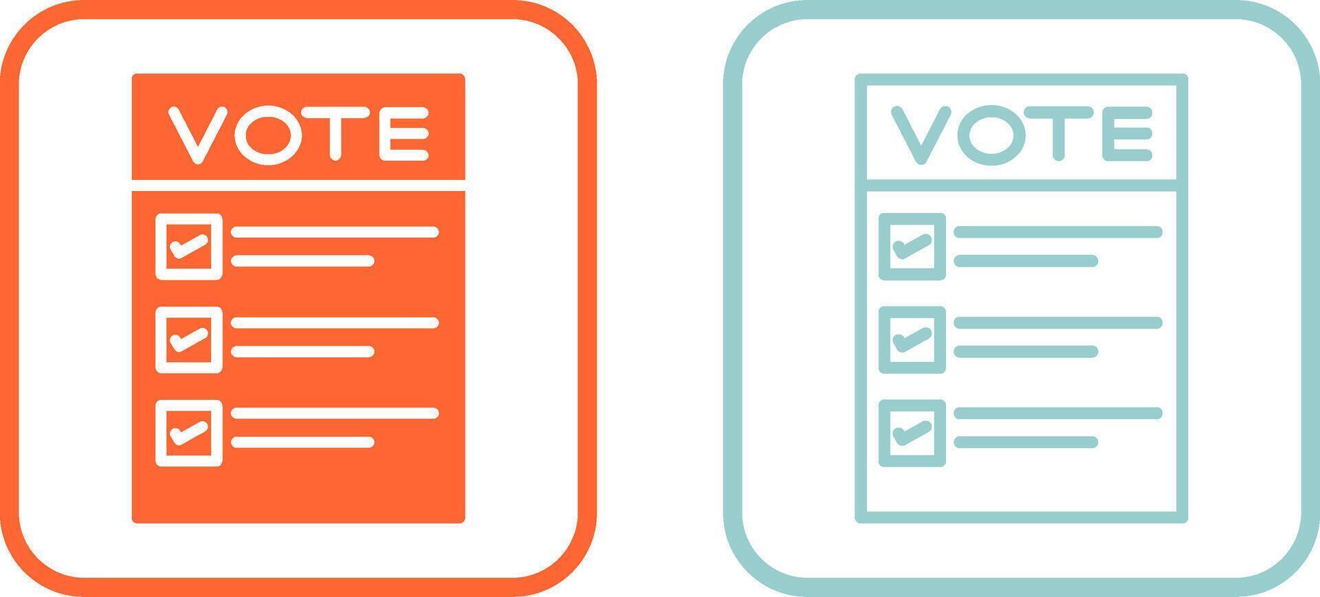 Ballot Paper Vector Icon