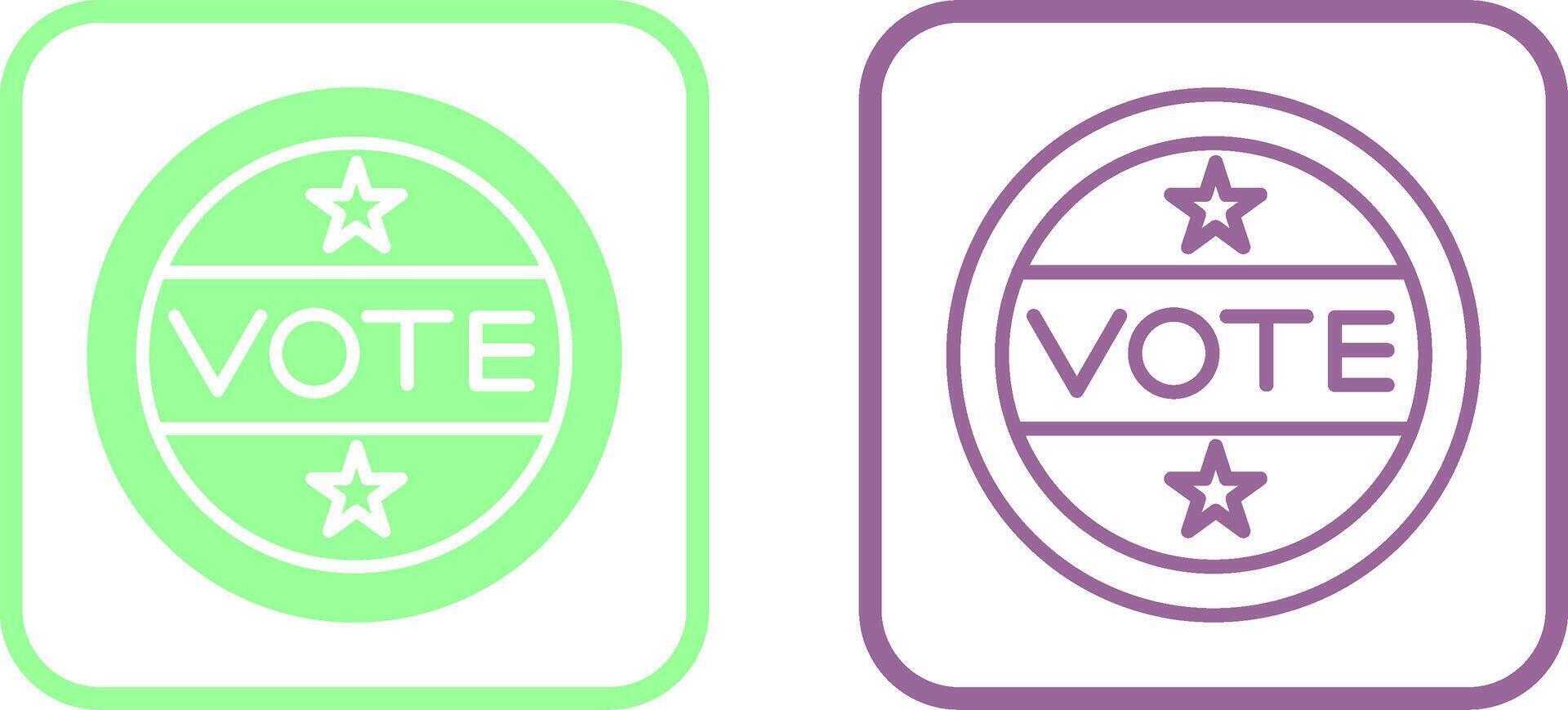 Vote Sticker Vector Icon