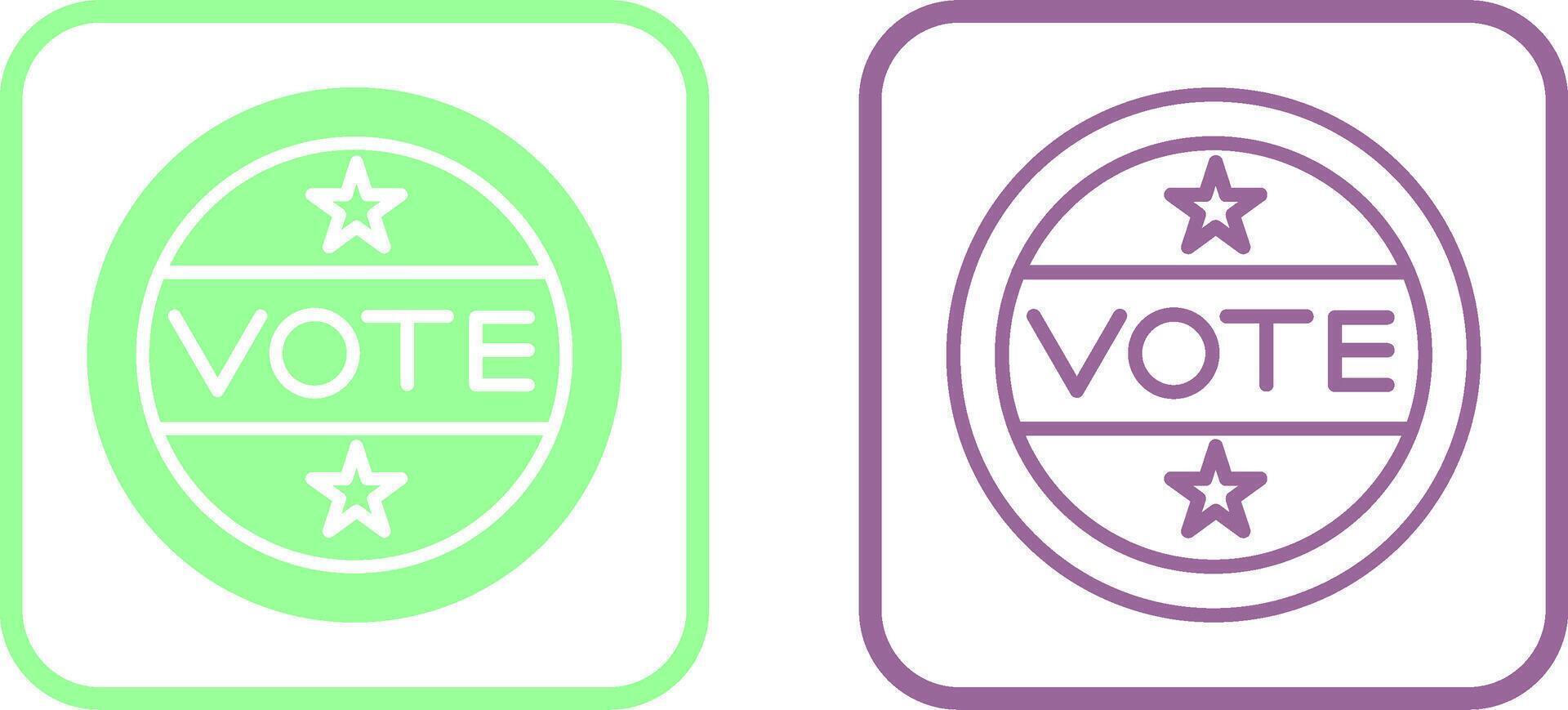 icono de vector de pegatina de voto