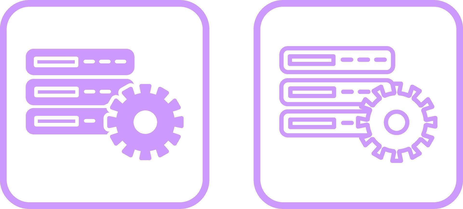 Database Setting Vector Icon