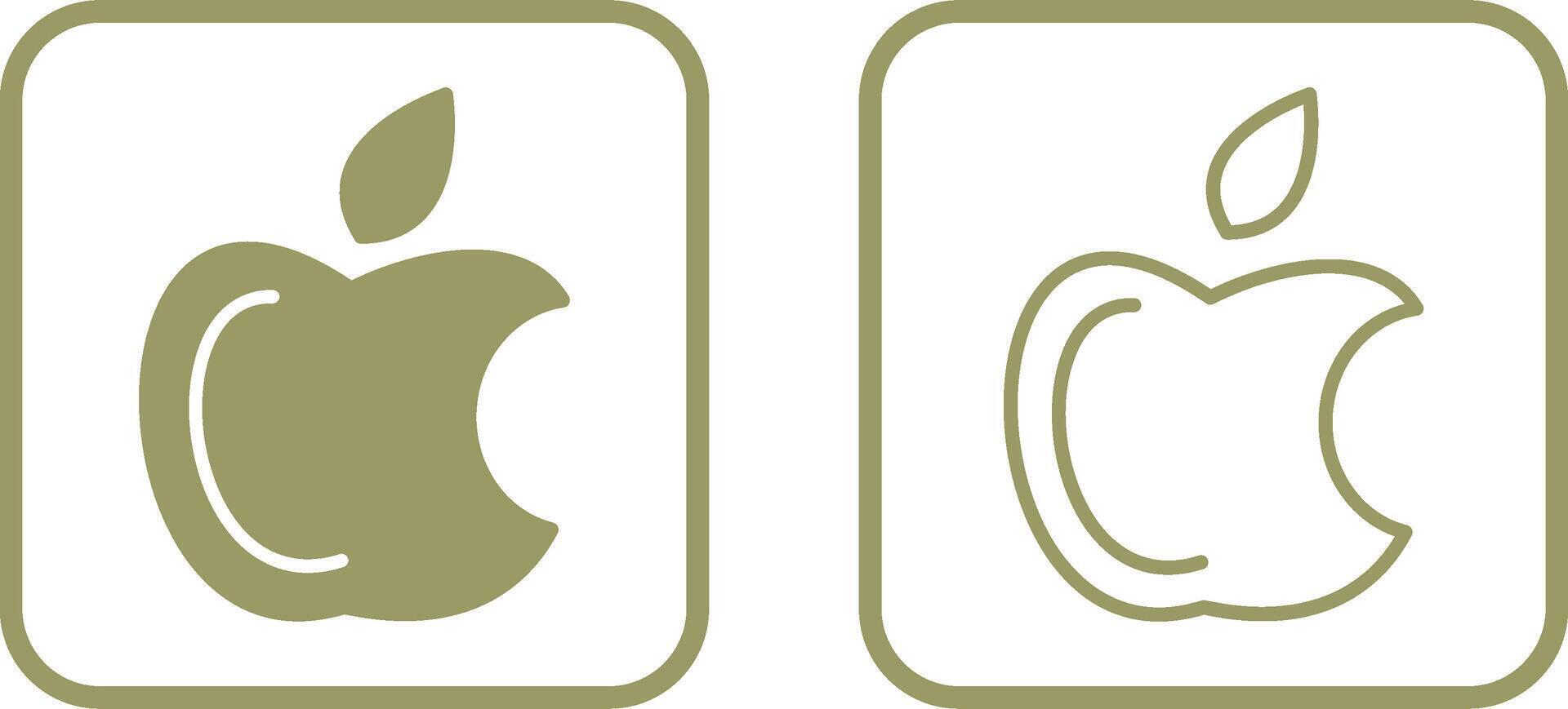 manzana logo vector icono