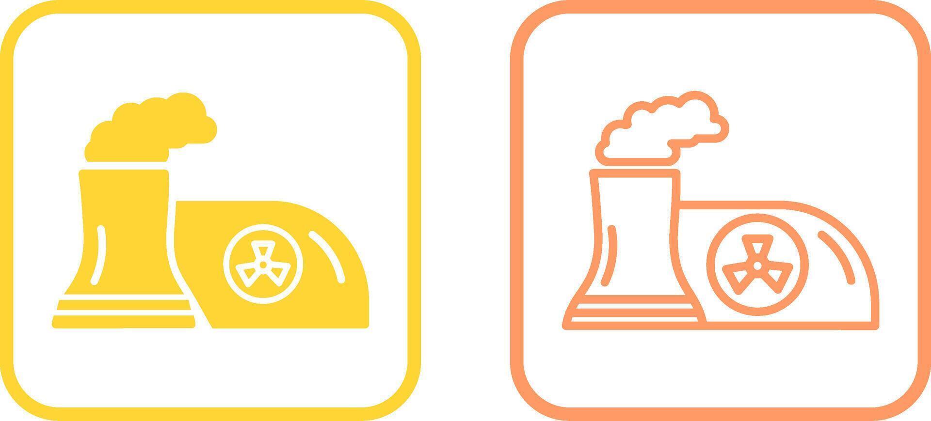 Nuclear Plant Vector Icon