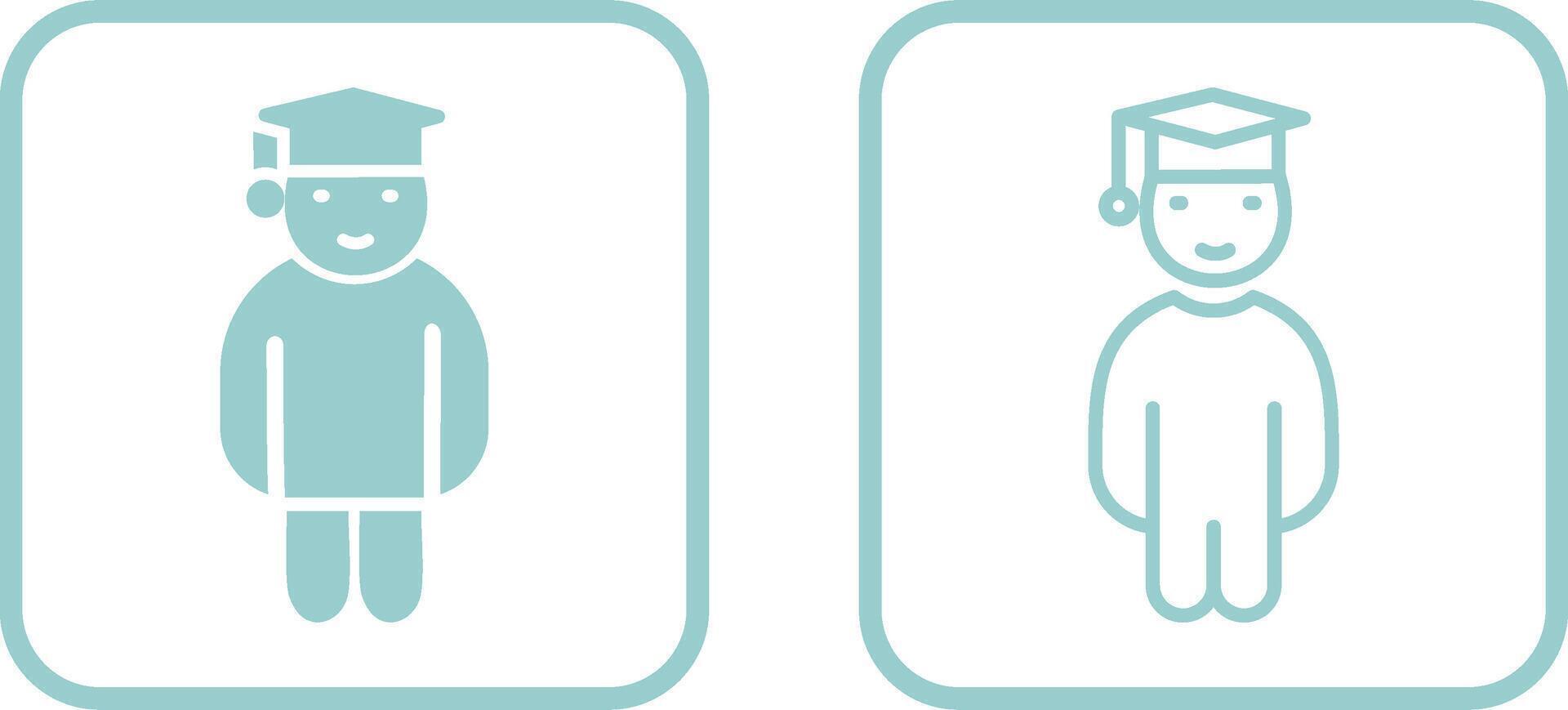 Graduate Student Vector Icon