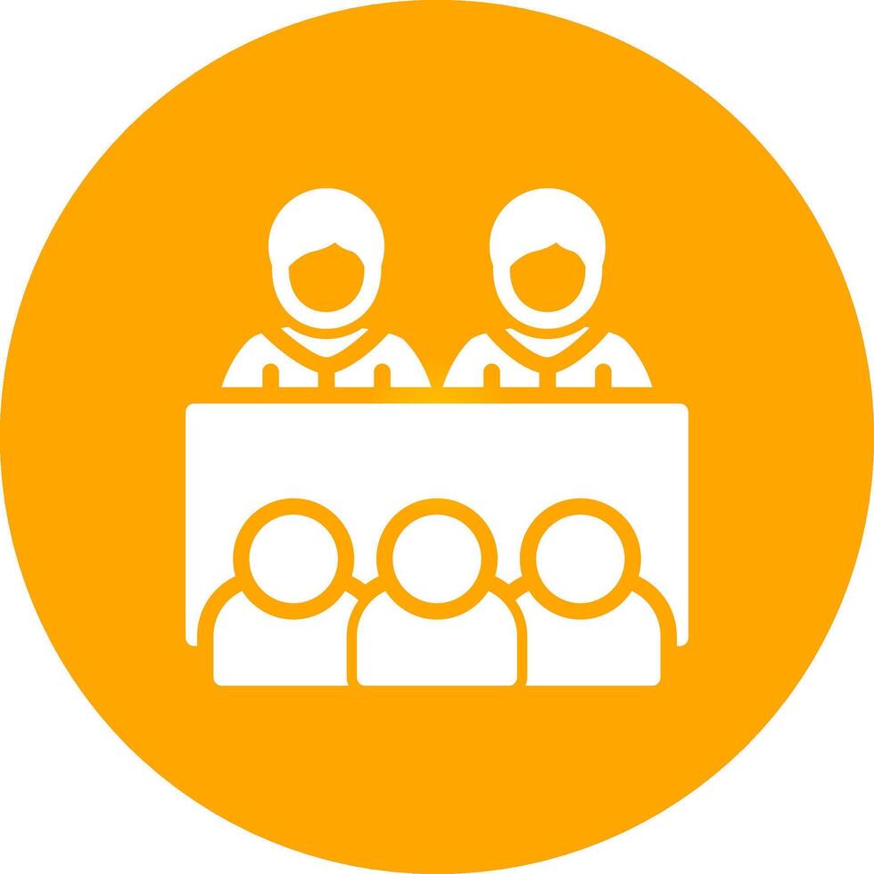 Company Meeting Creative Icon Design vector