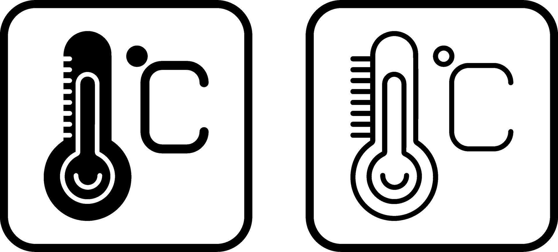 icono de vector de temperatura