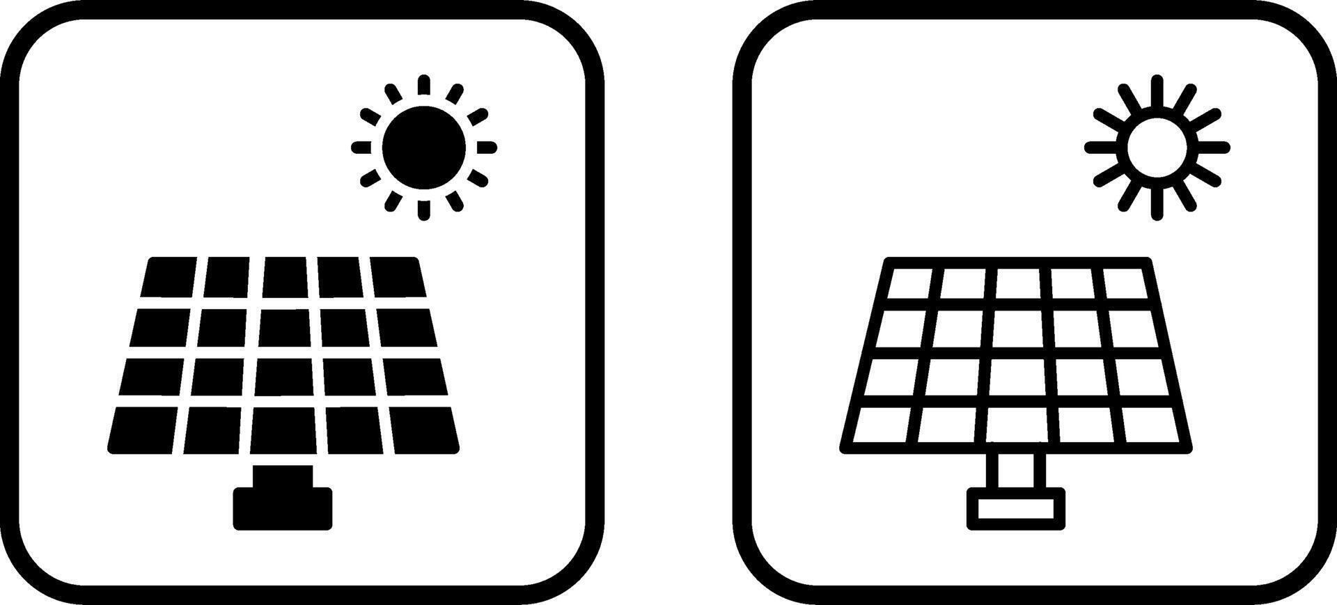 icono de vector de panel solar