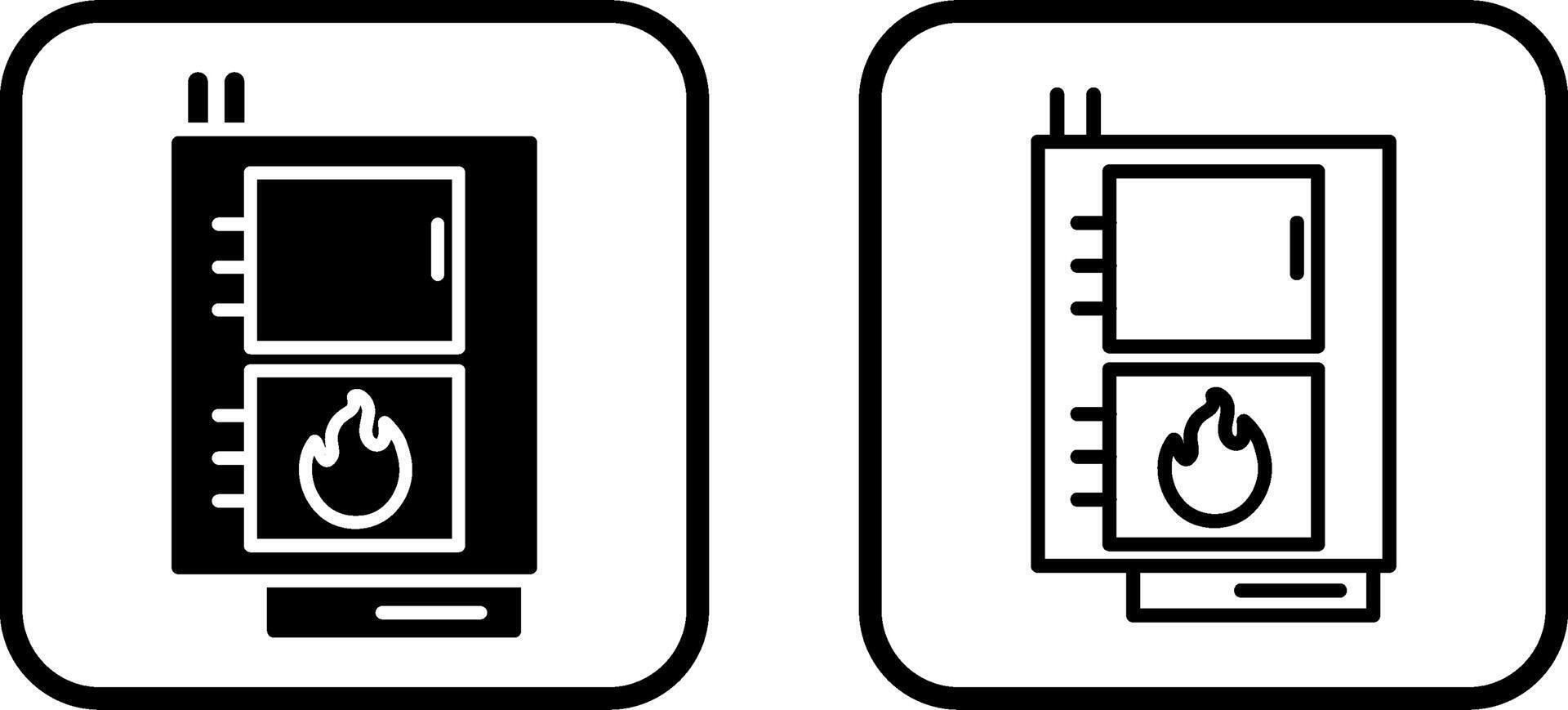 Solid Fuel Boiler Vector Icon