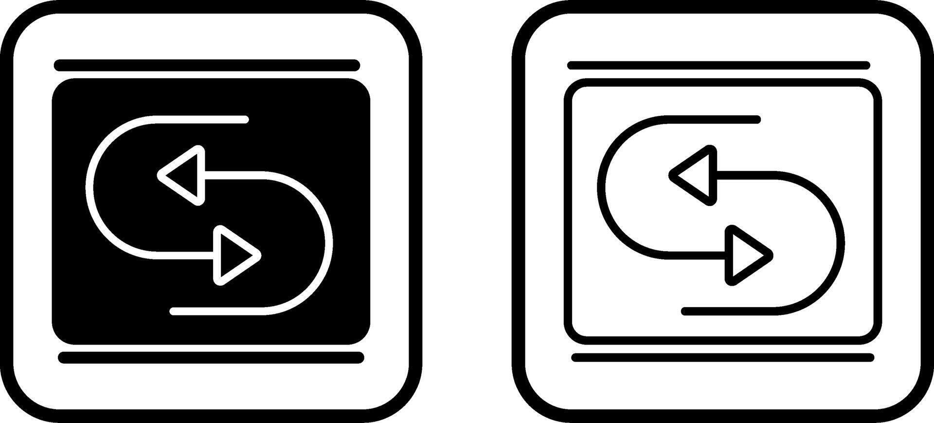 Reverse Arrow Vector Icon