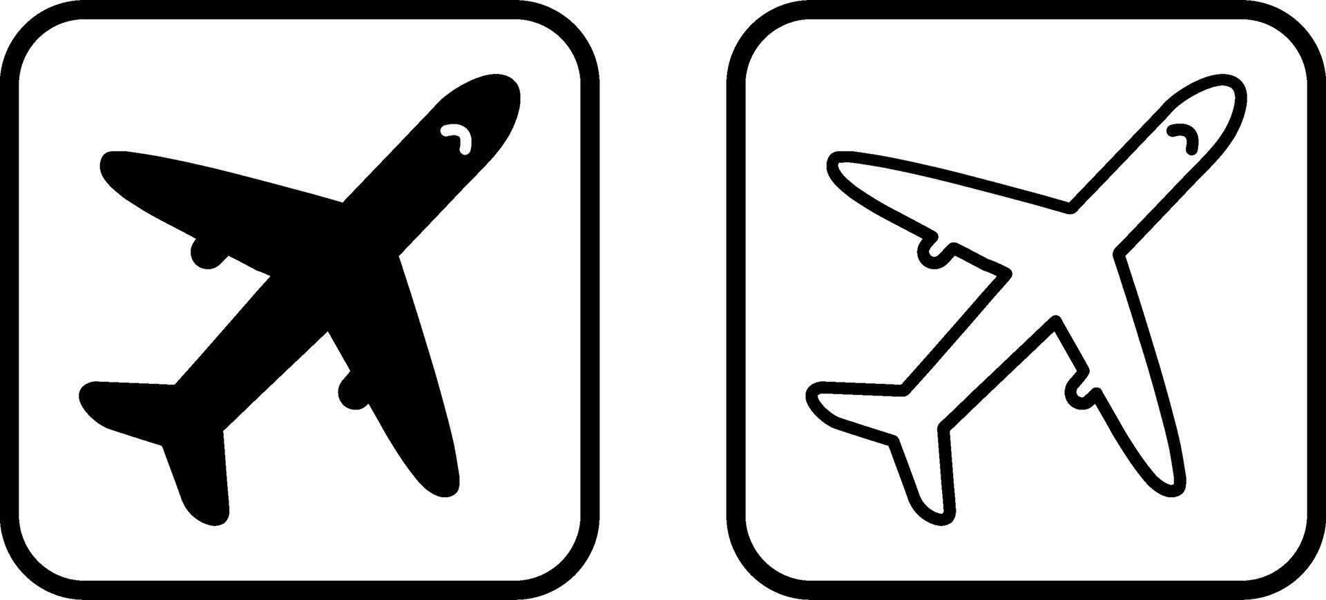 icono de vector de avión