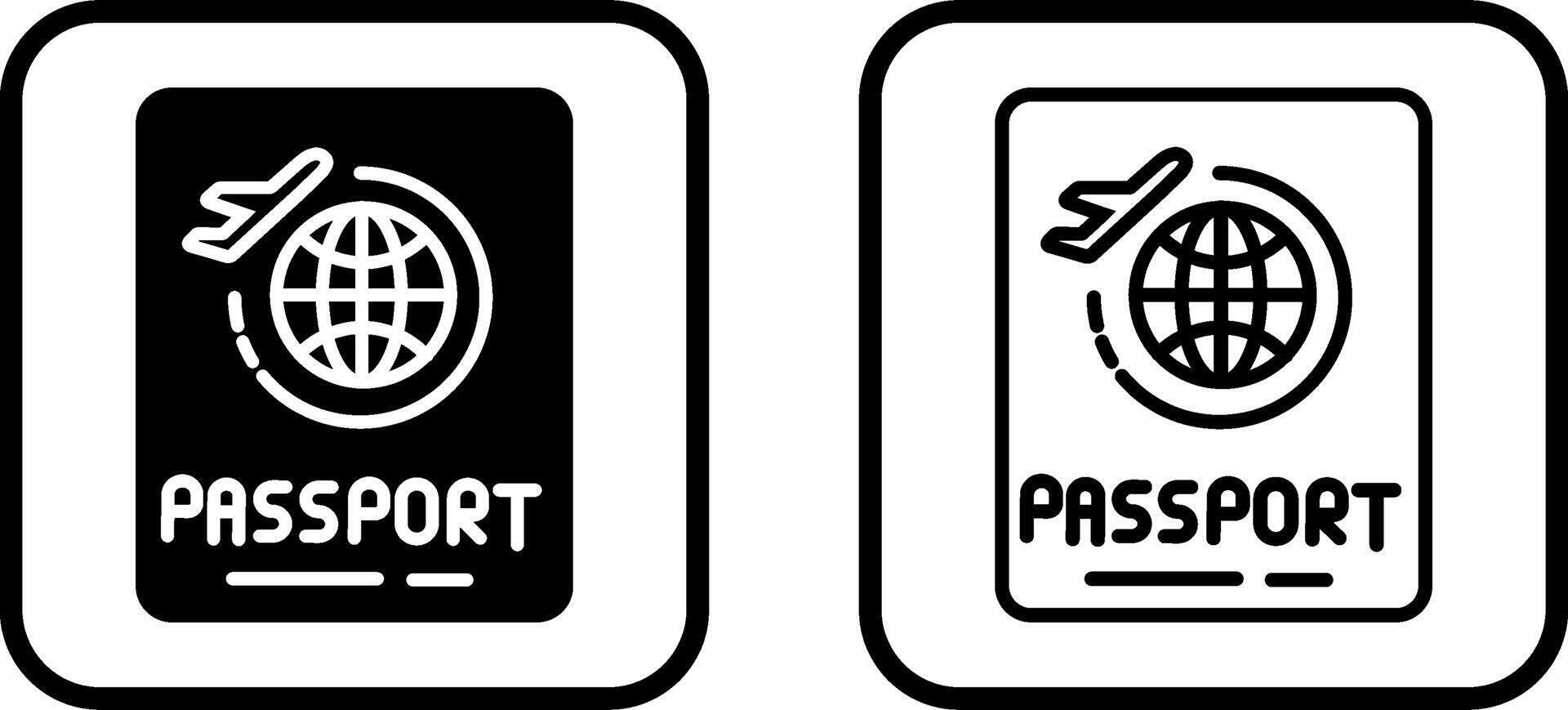 icono de vector de pasaporte