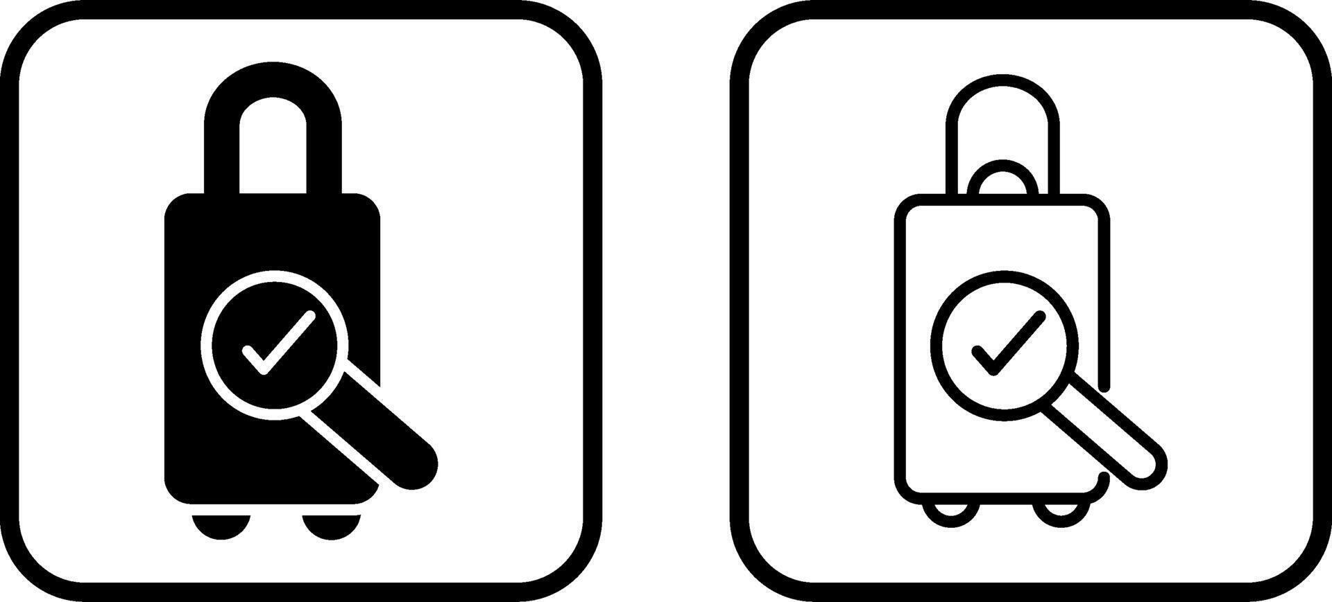 Luggage Inspection Vector Icon