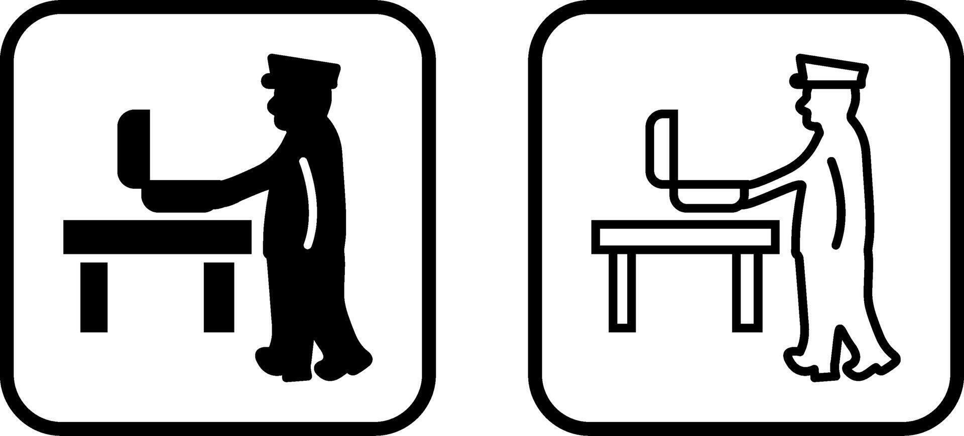 Guard Checking Briefcase Vector Icon