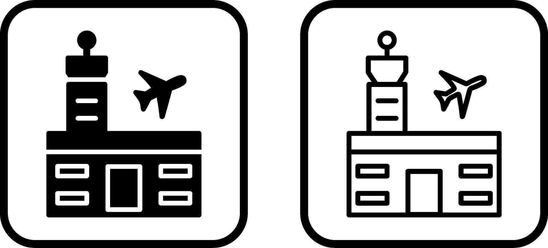 icono de vector de edificio de aeropuerto