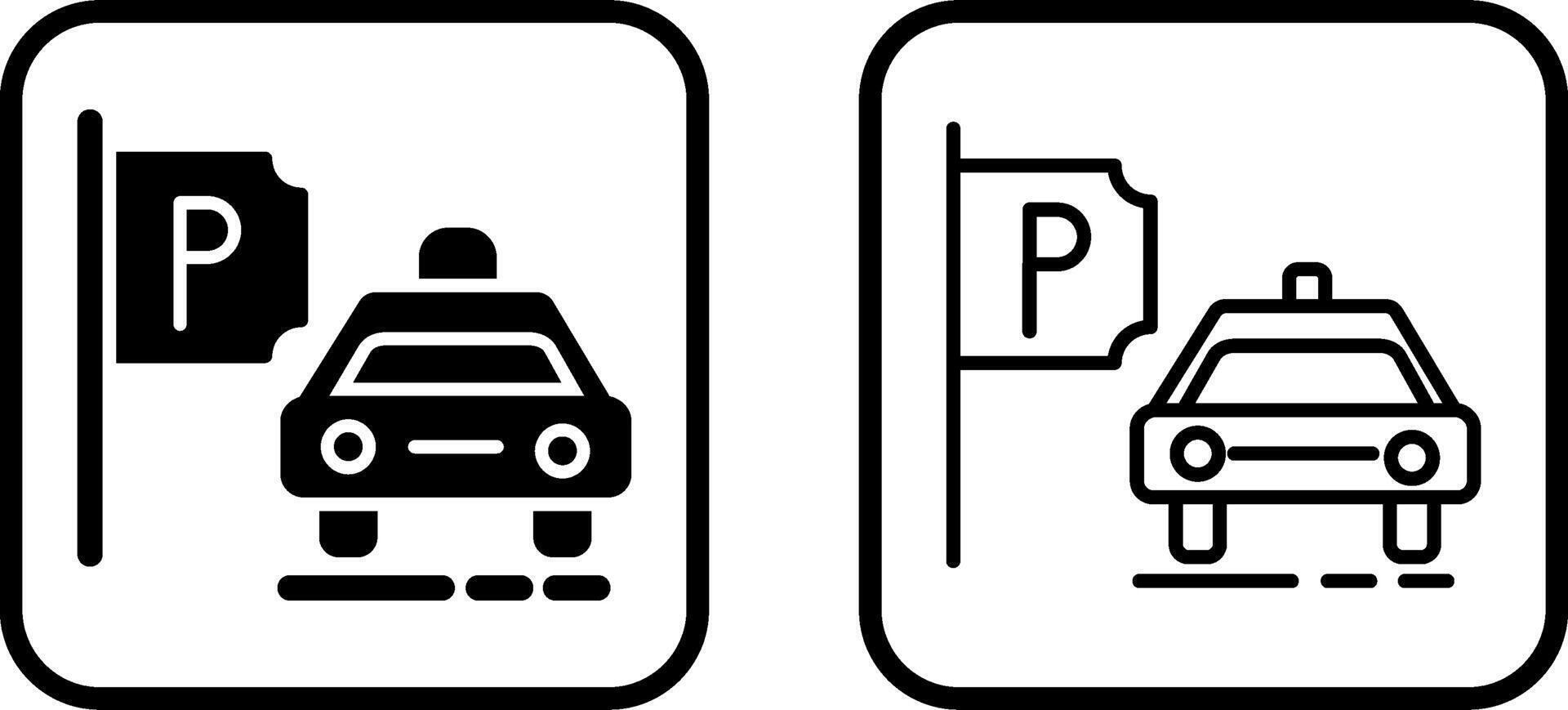 Taxi Stand Vector Icon