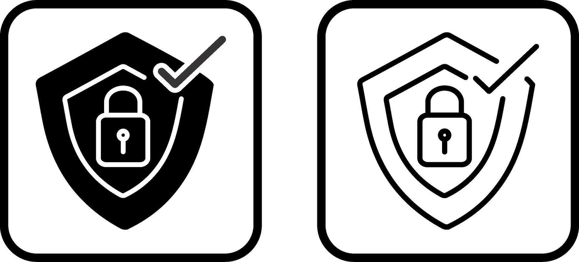 icono de vector de protección verificada