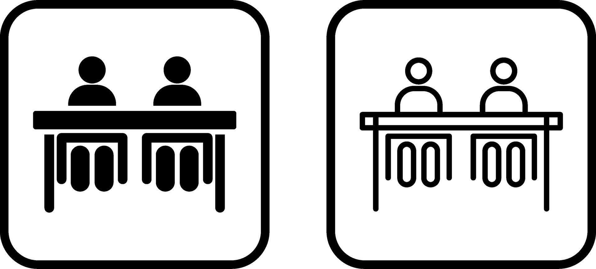 Student Sitting In Classroom Vector Icon