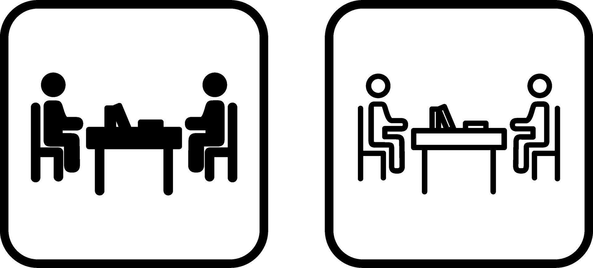 Two Students Studying Vector Icon