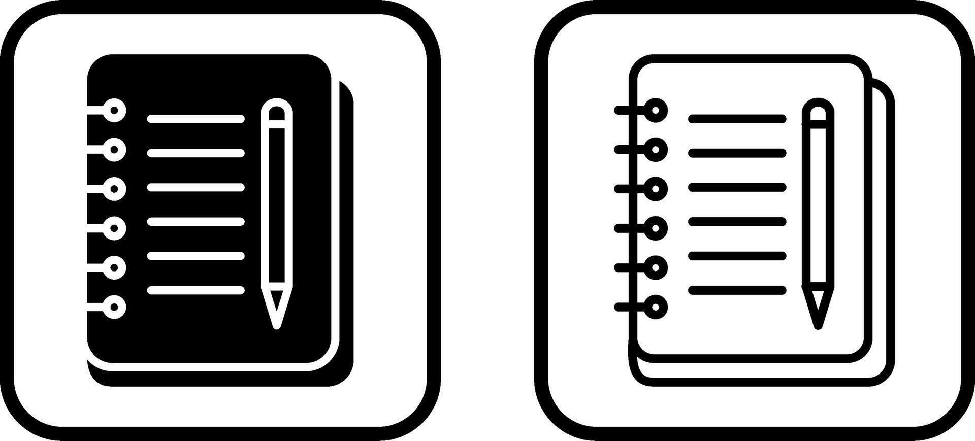 Notebook And Pen Vector Icon