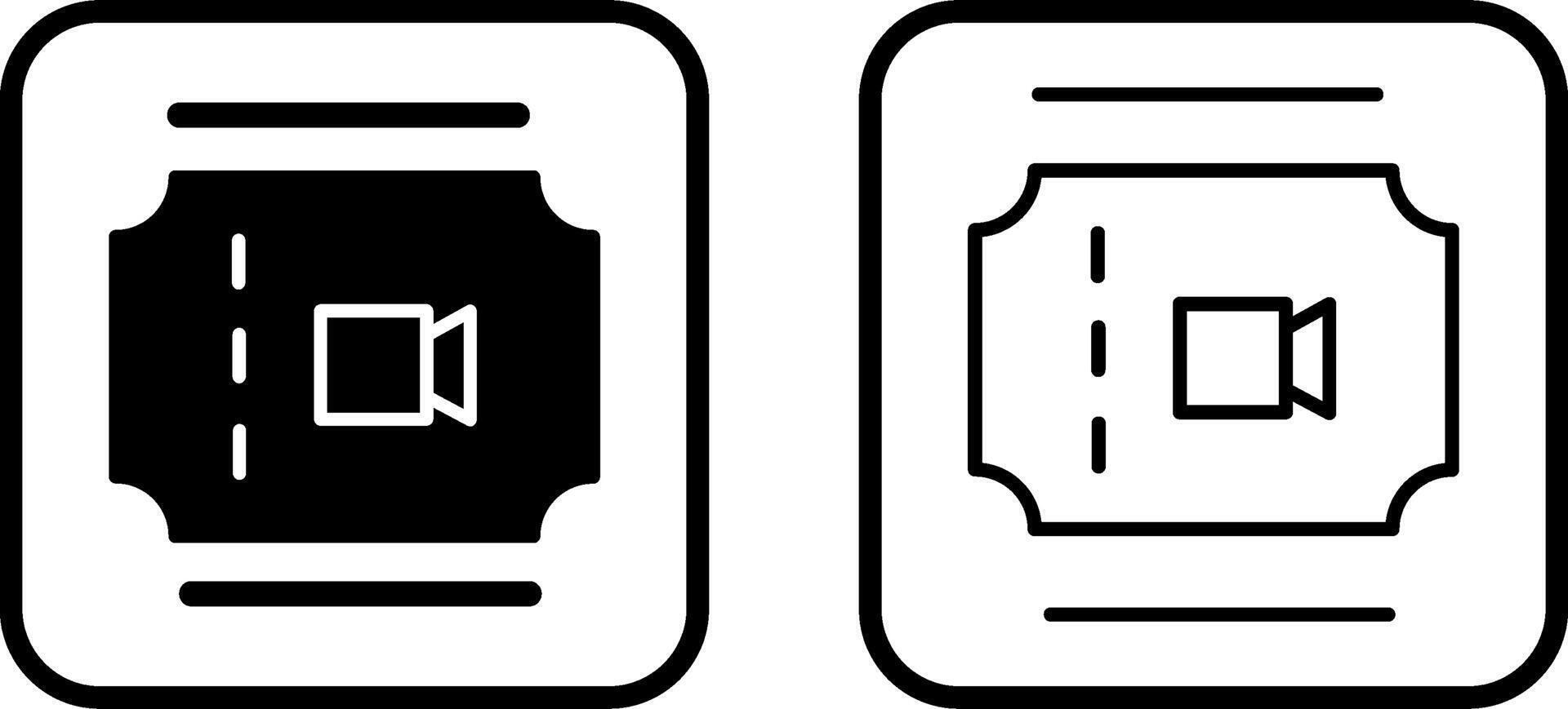 Movie Ticket Vector Icon