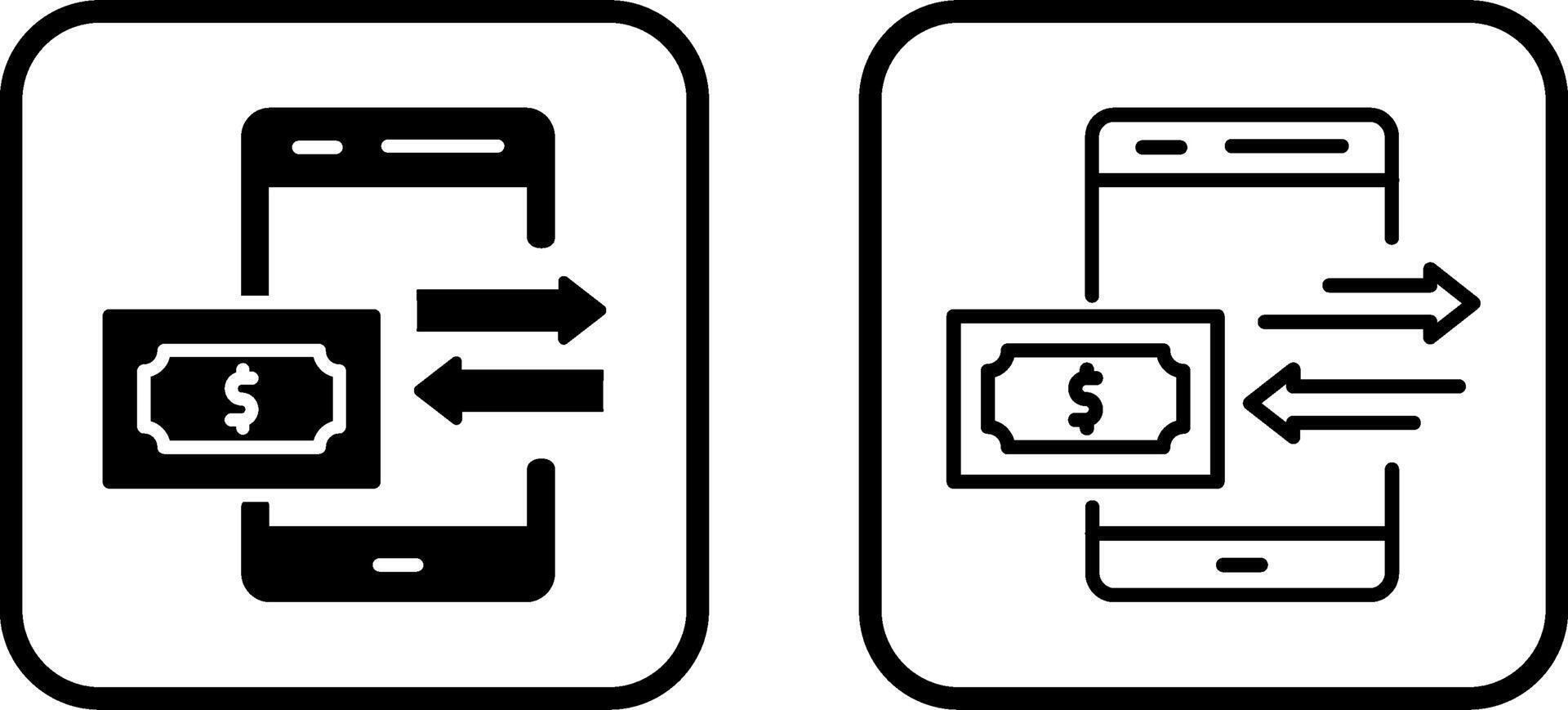 icono de vector de transferencia de dinero