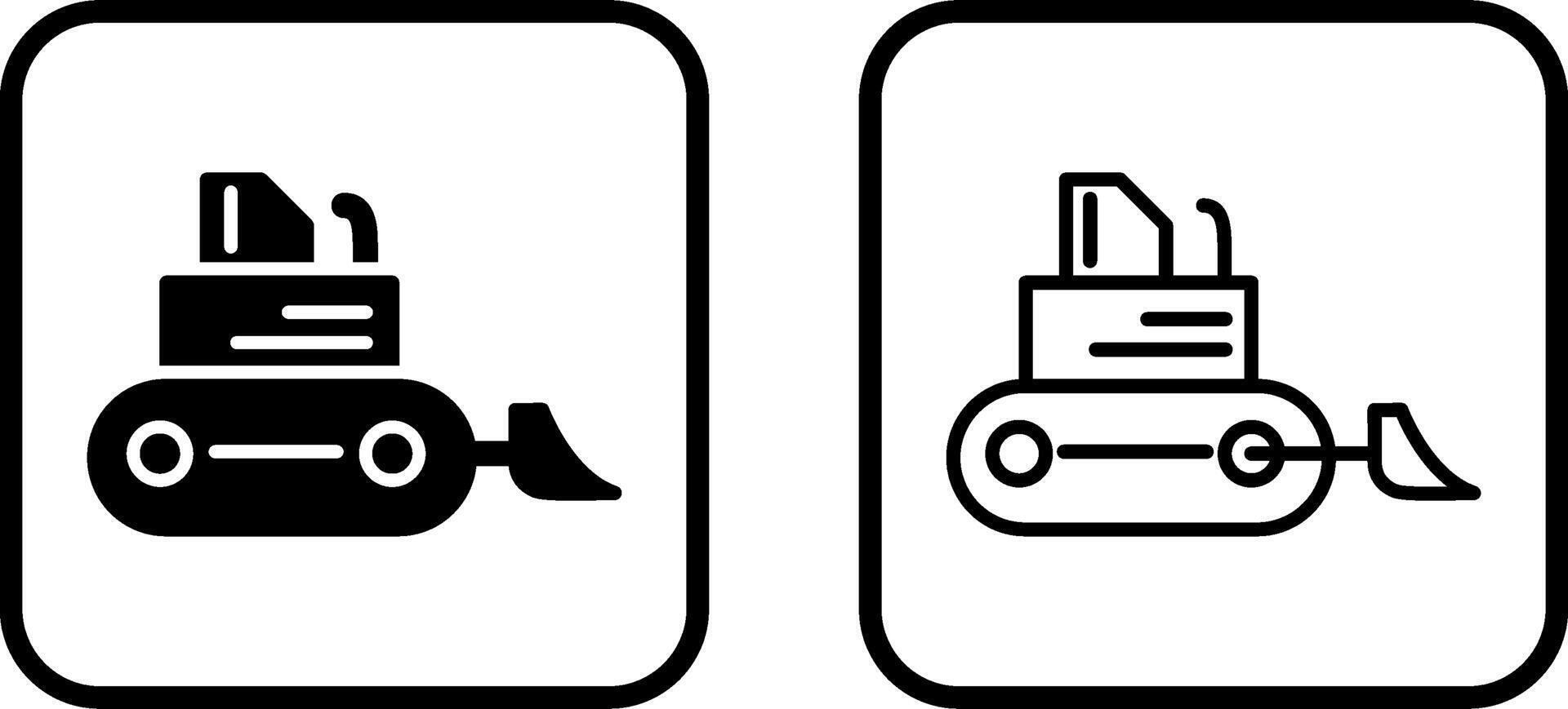 Bulldozer Vector Icon