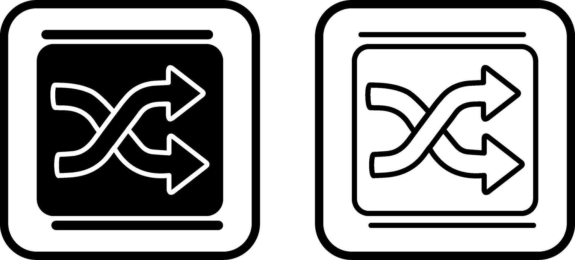 Shuffle Vector Icon