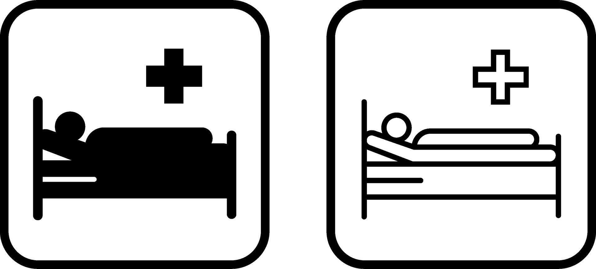 Patient Bed Vector Icon