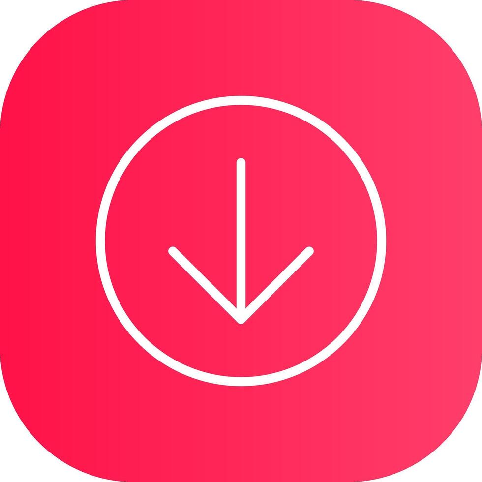 Line Round Corner Gradient vector