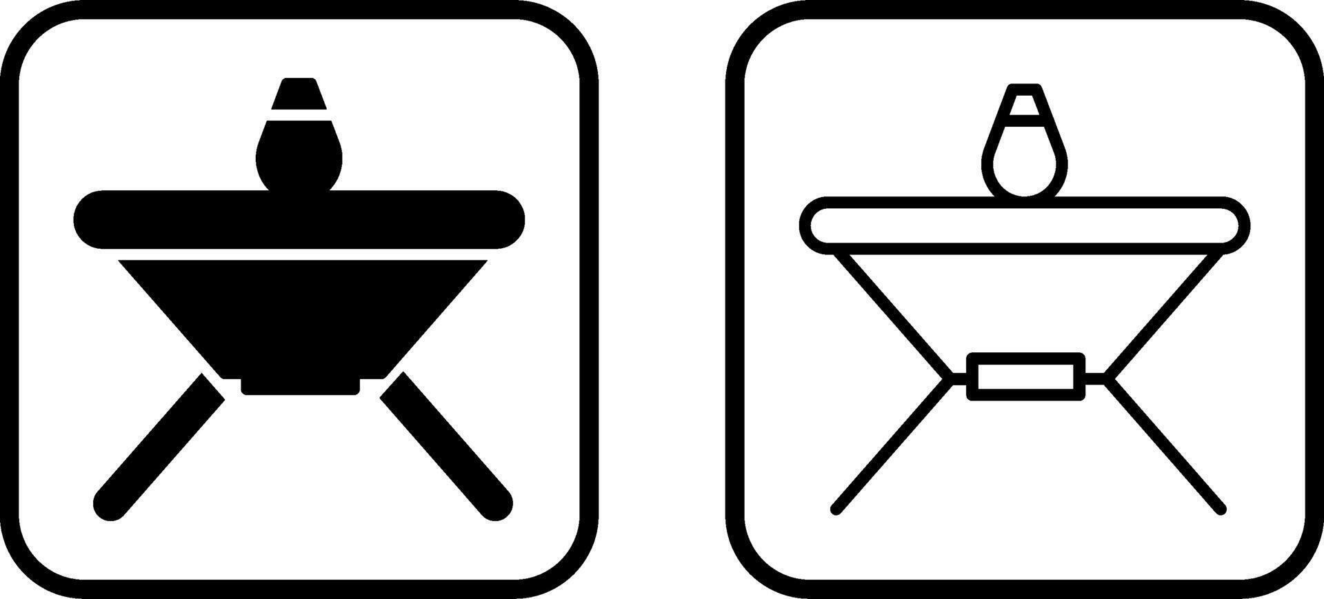 icono de vector de mesa de decoración