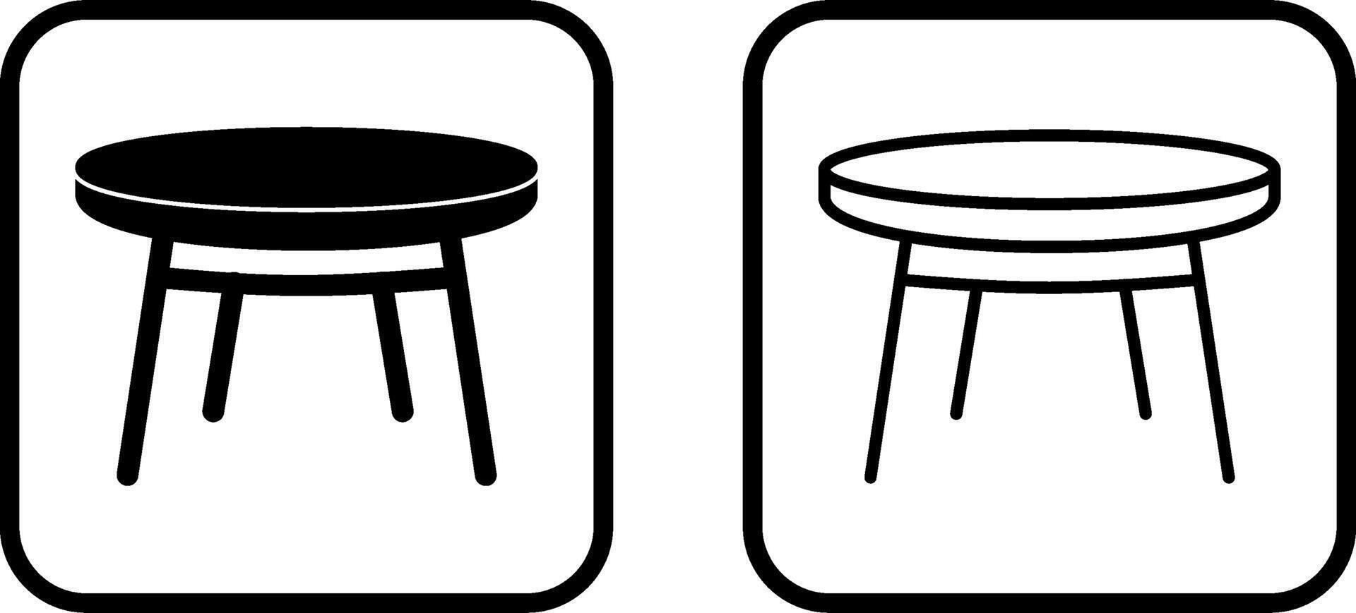 Small Table Vector Icon