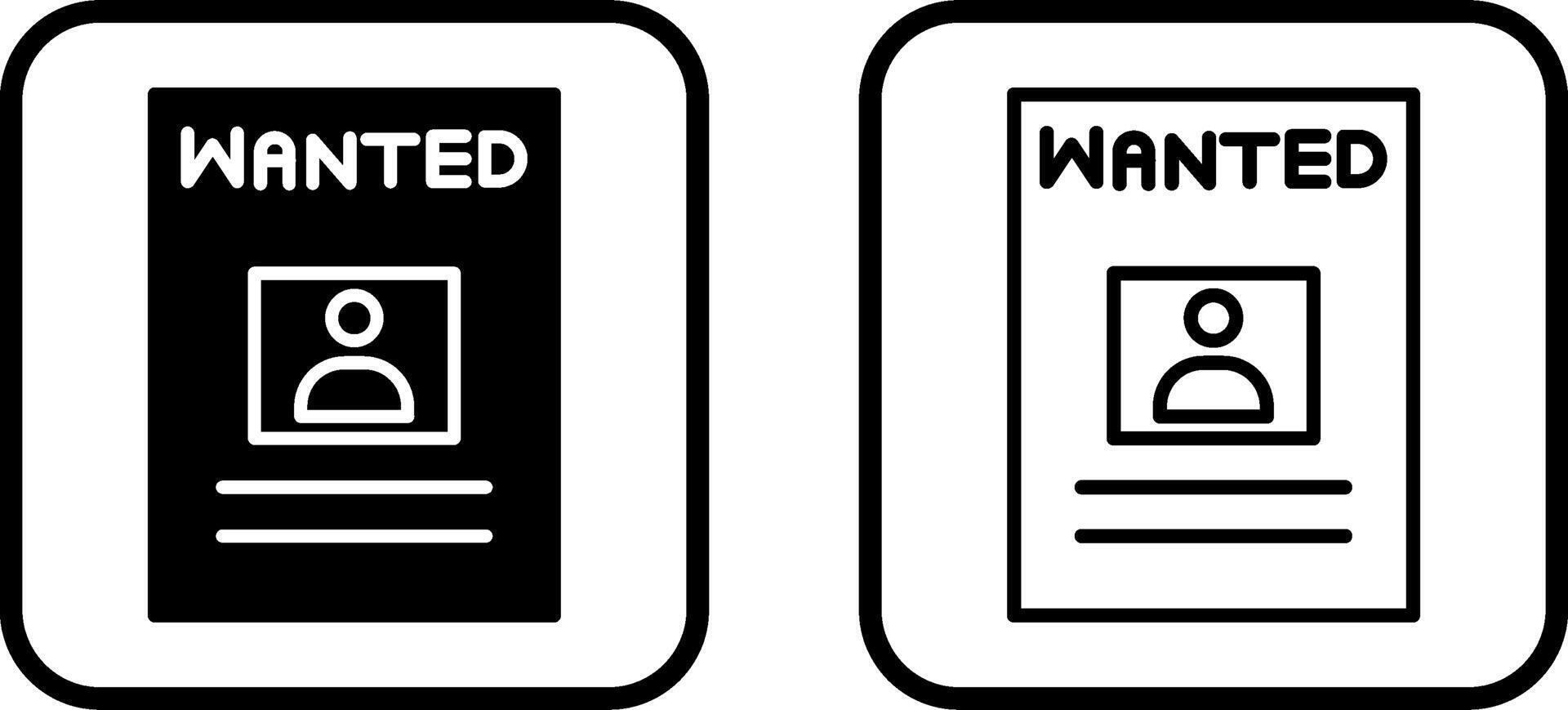 Wanted Poster Vector Icon