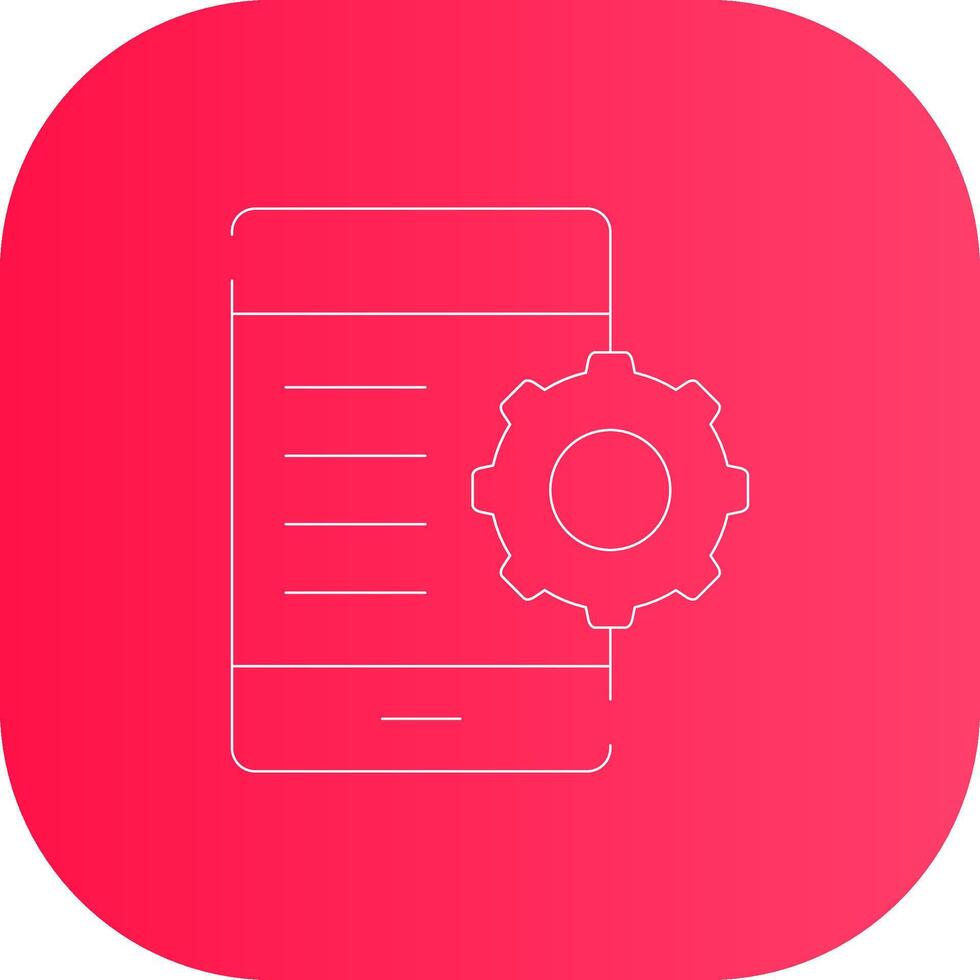 Line Round Corner Gradient vector