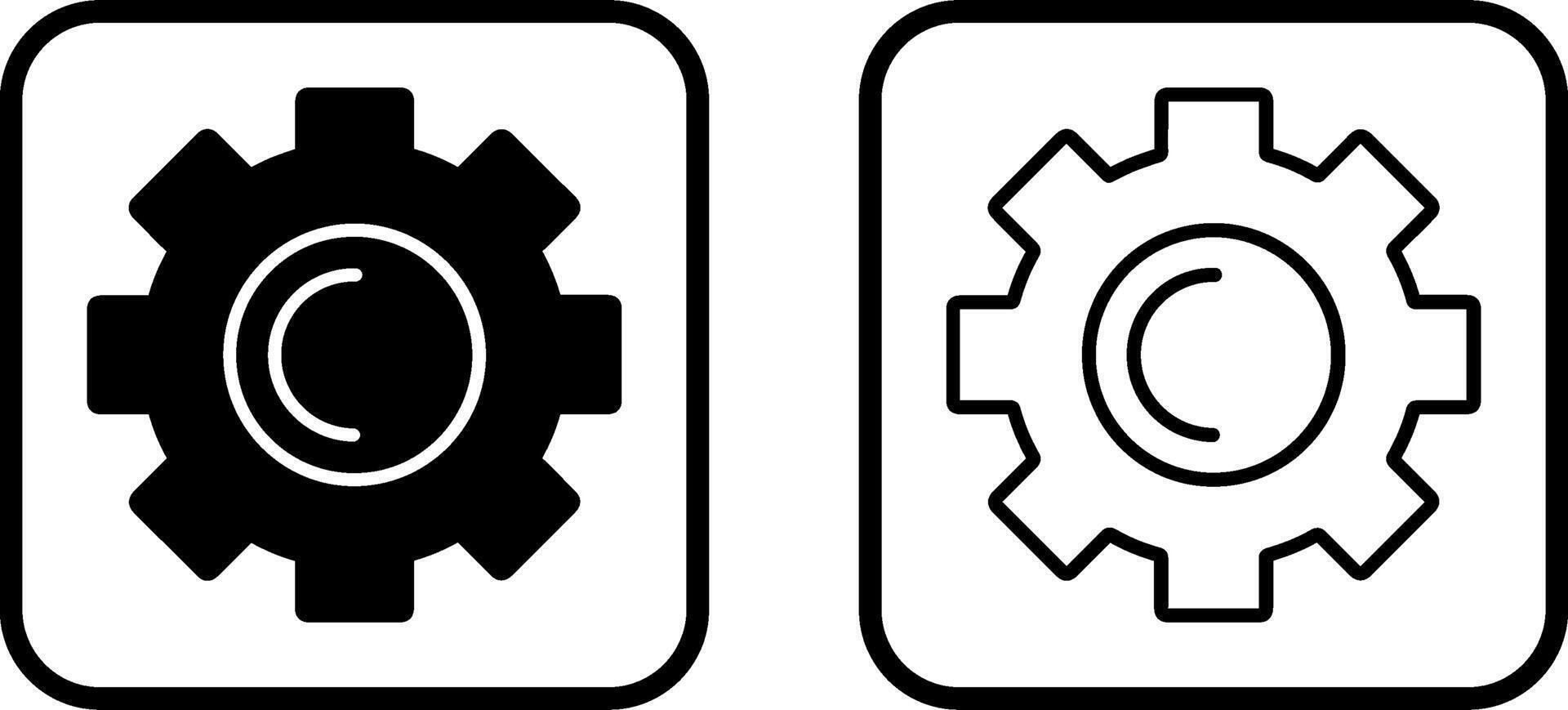 icono de vector de rueda dentada