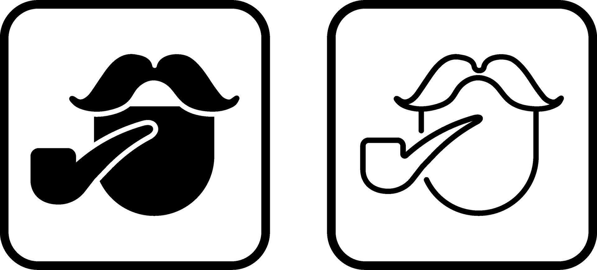 Pirate With Smoking Pipe Vector Icon