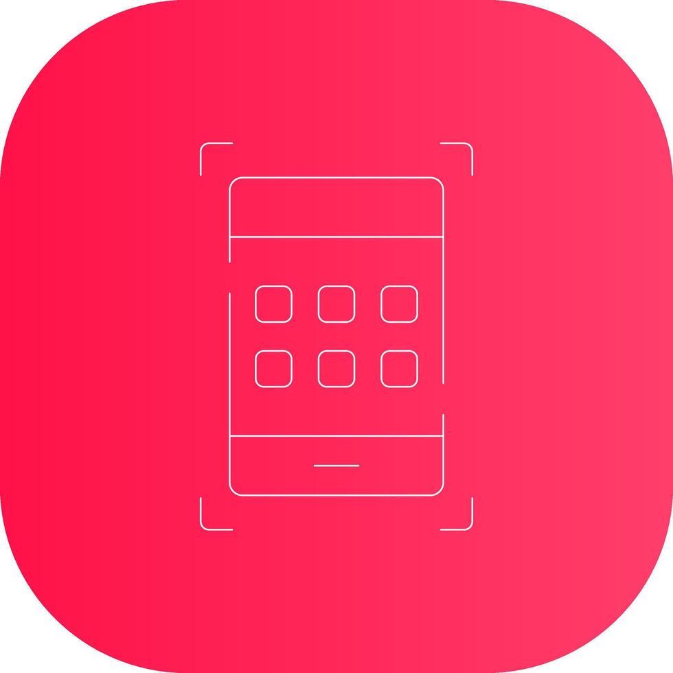 Line Round Corner Gradient vector