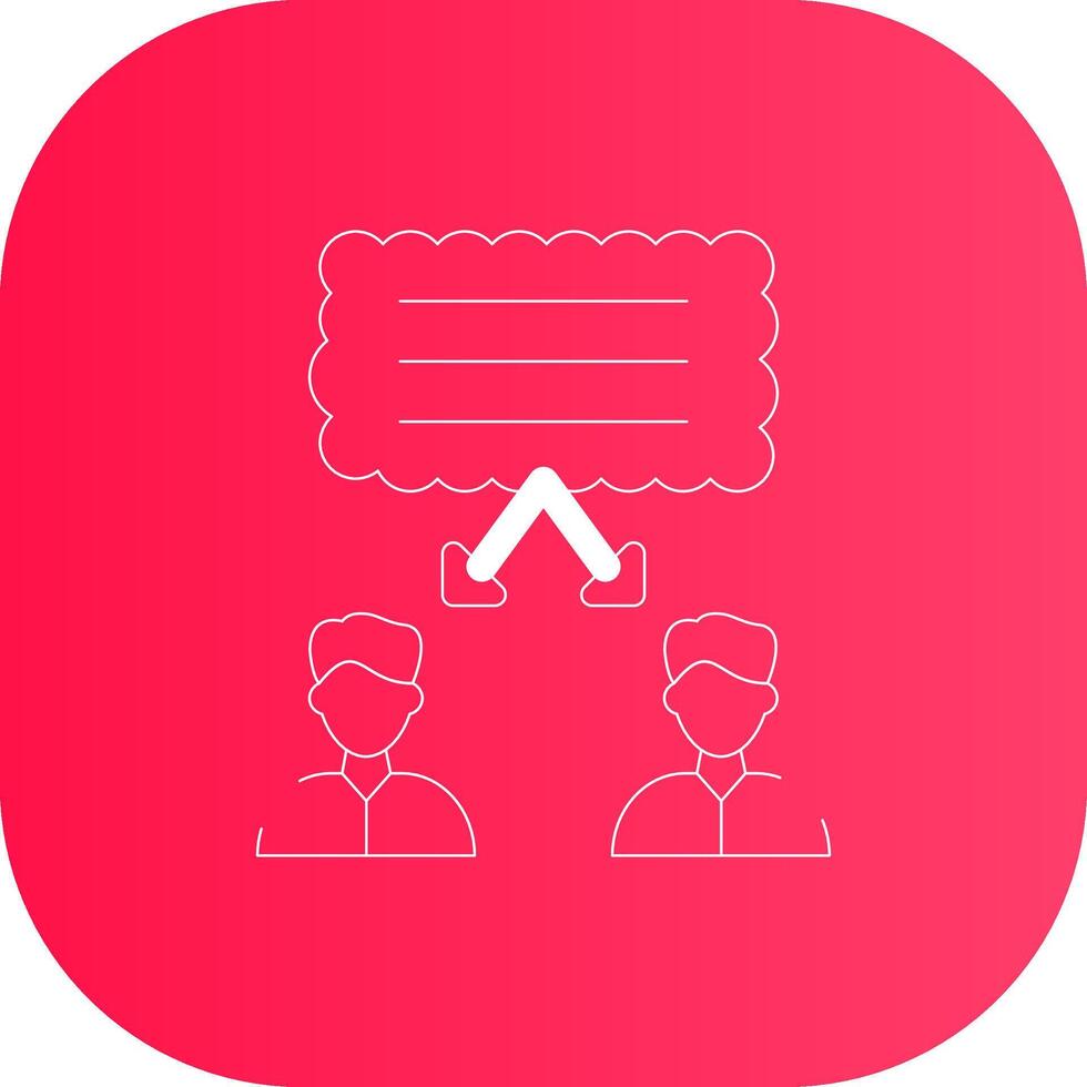 Line Round Corner Gradient vector