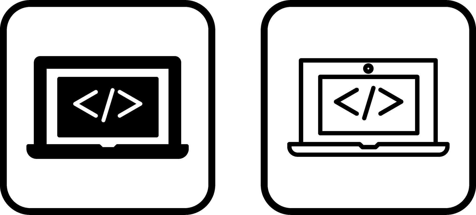 Coding Computer Vector Icon