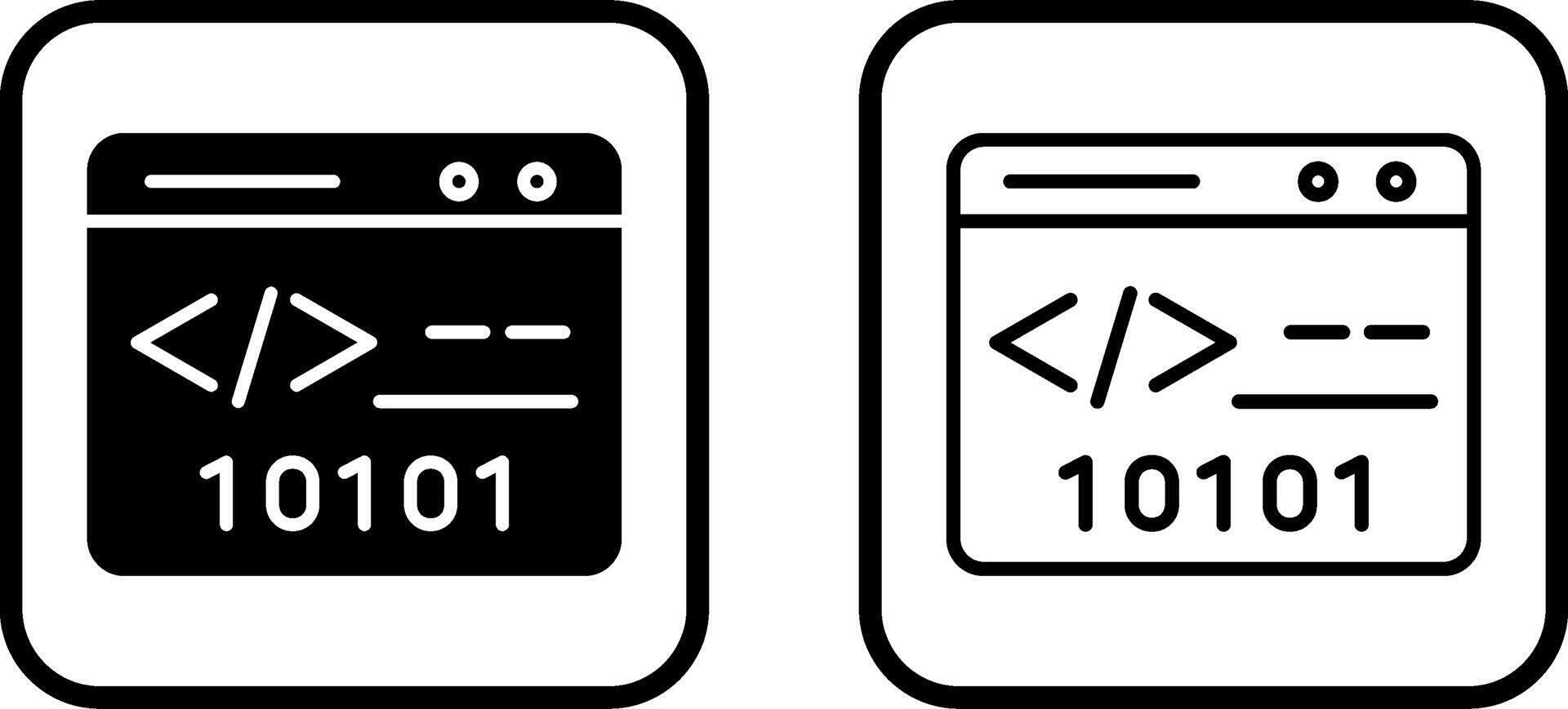 Binary Website Vector Icon