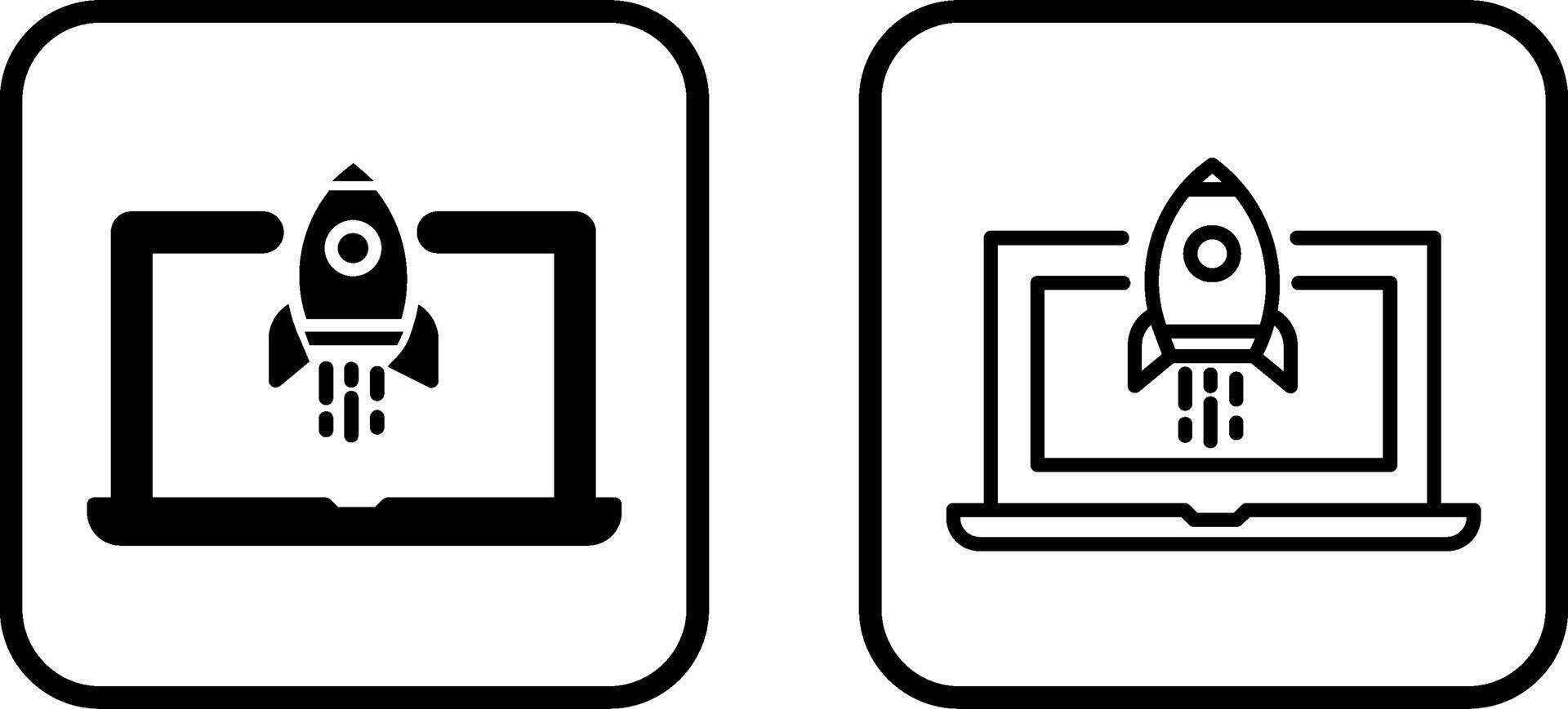 Laptop Startup Vector Icon