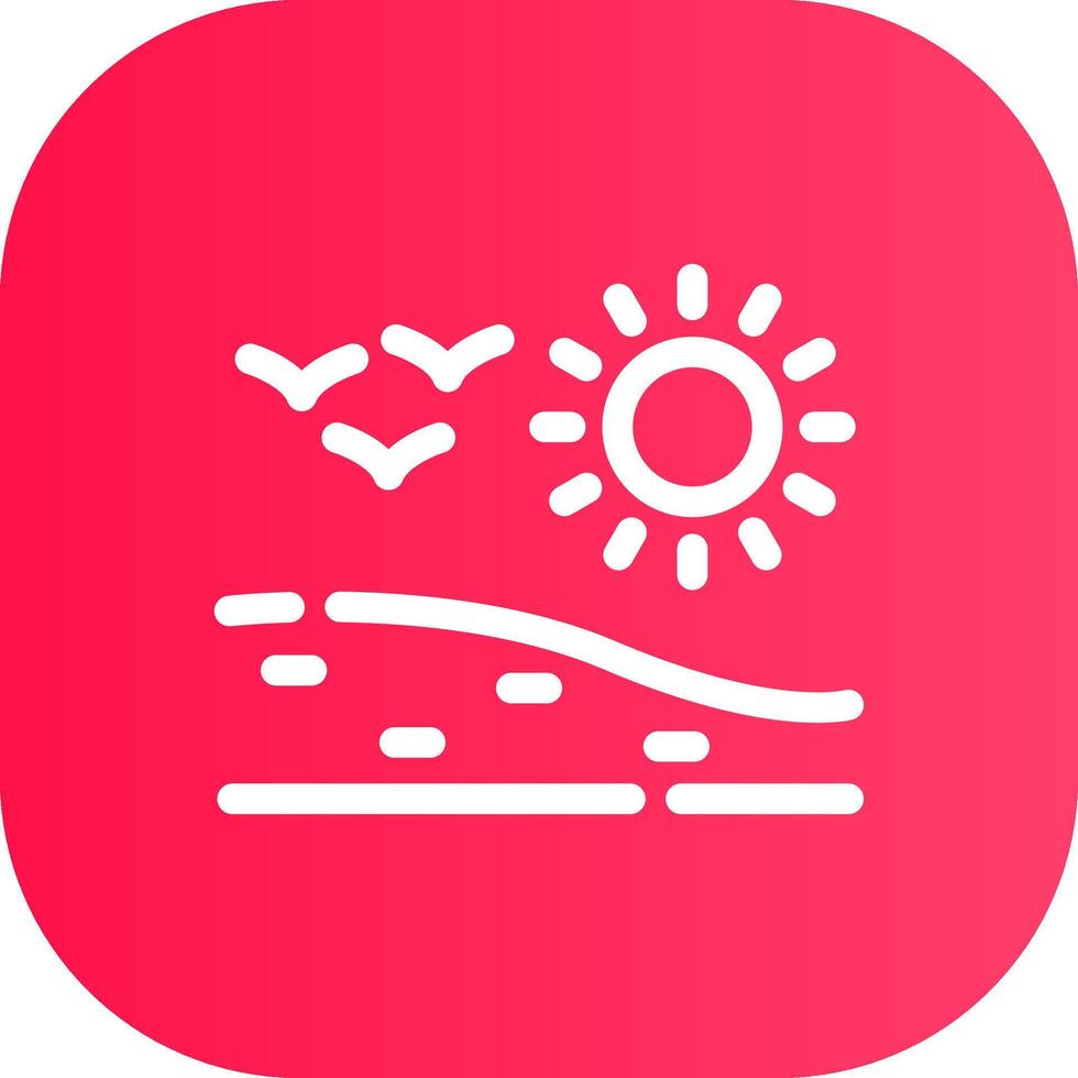 Line Round Corner Gradient vector