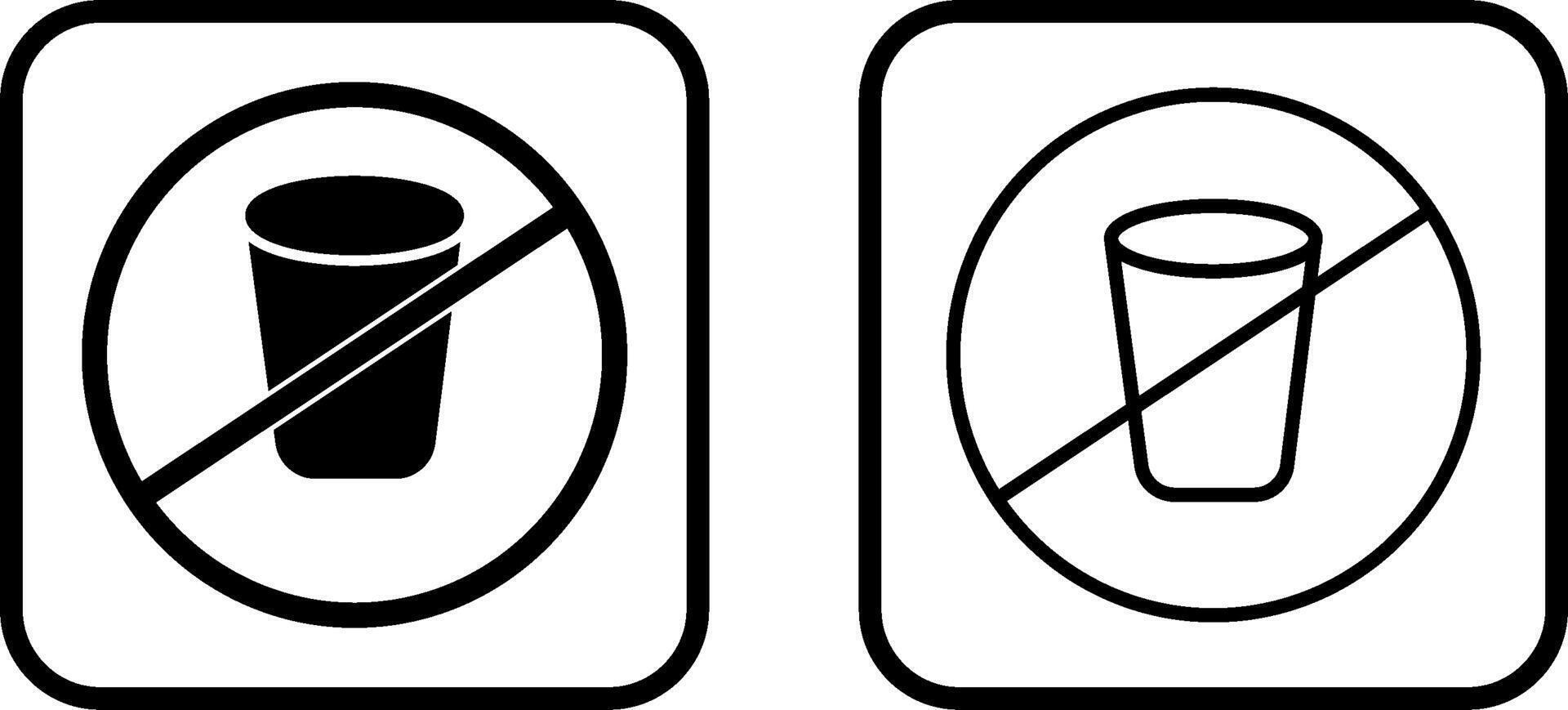 No Drinks Vector Icon