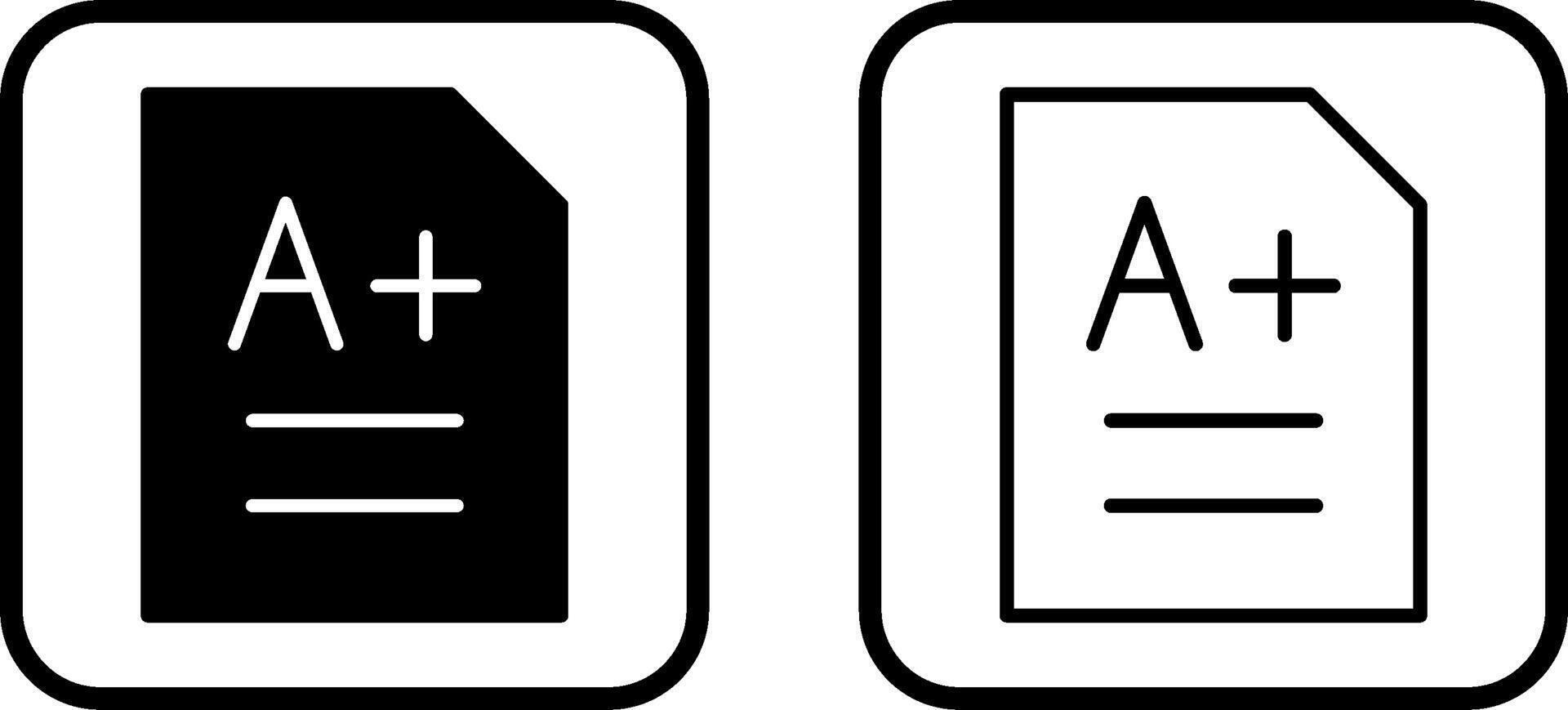 A grade Vector Icon
