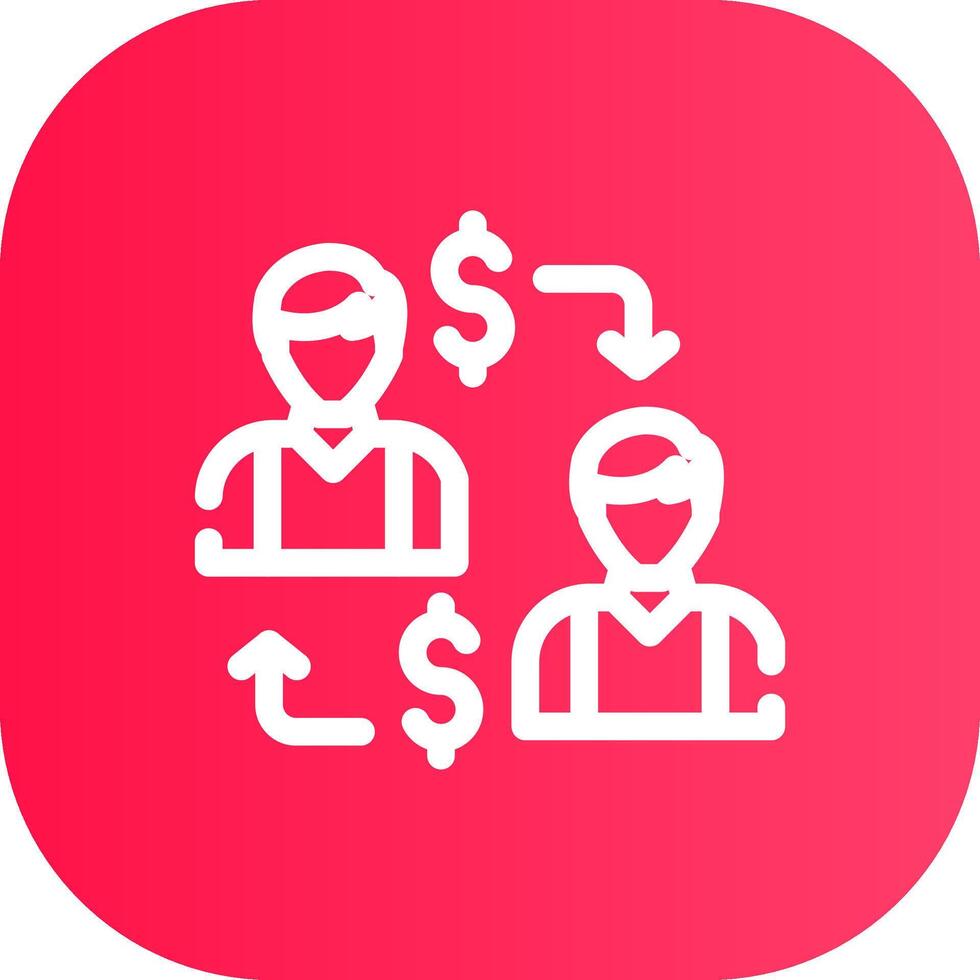 Line Round Corner Gradient vector