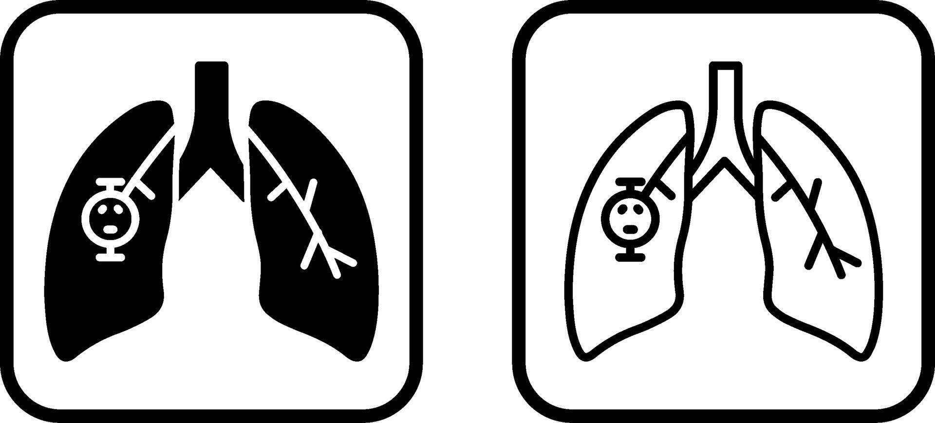 Lung Cancer Vector Icon
