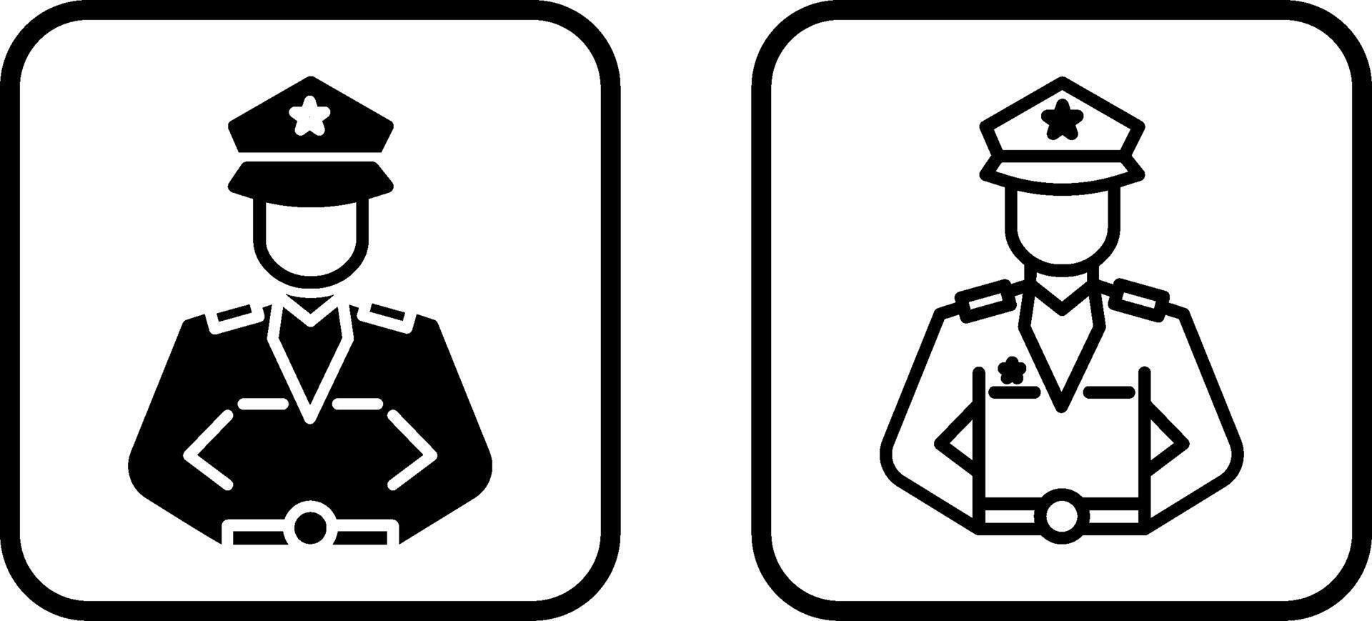 icono de vector de hombre de policía