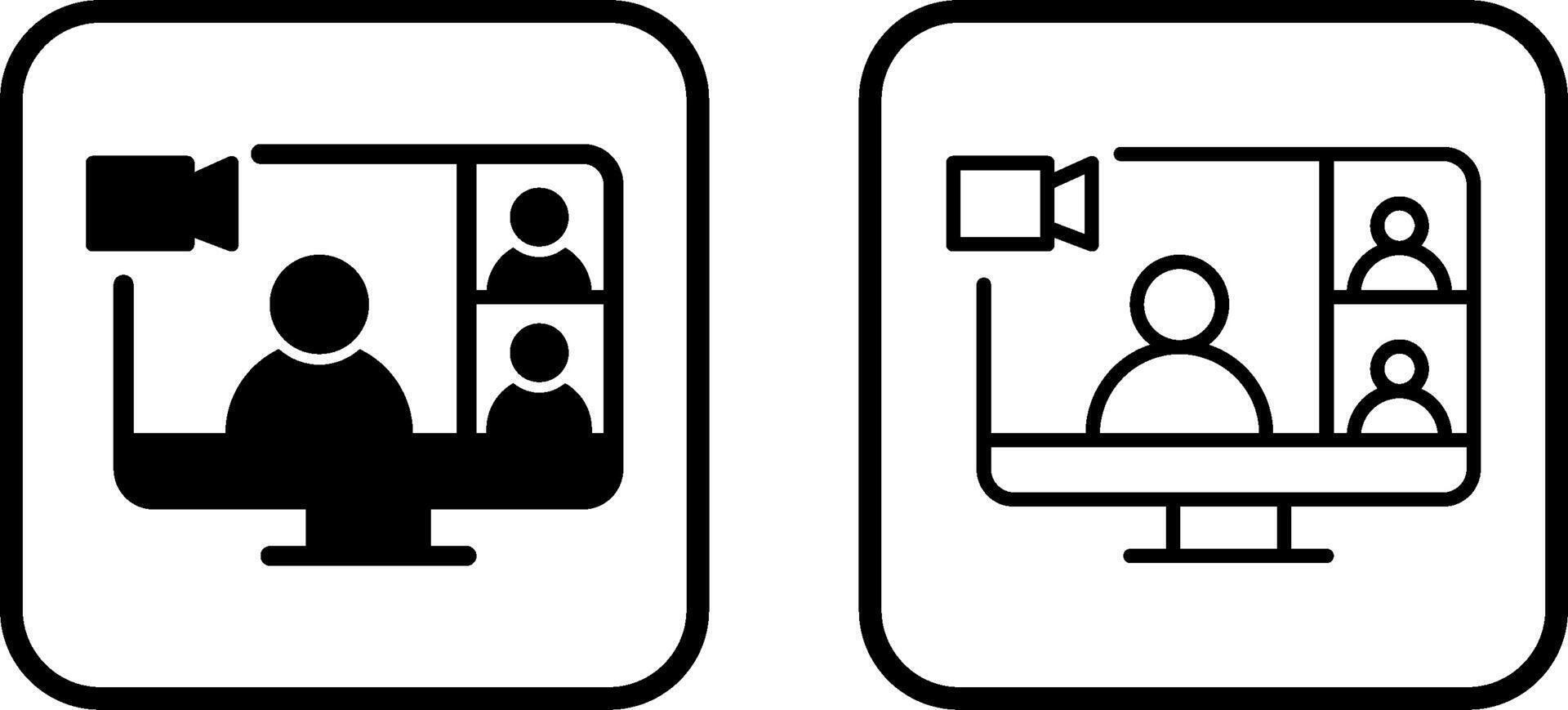 Video Conference Vector Icon